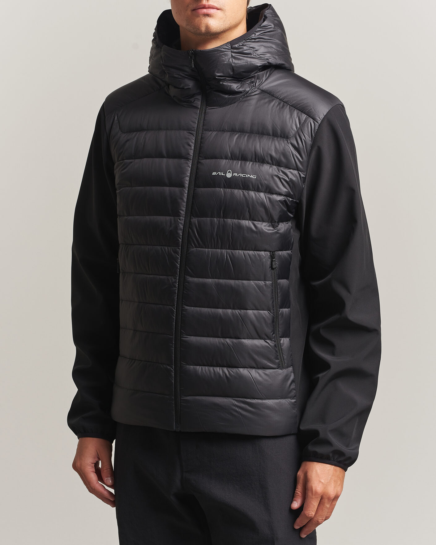 Mies | Takit | Sail Racing | Spray Down Hooded Hybrid Jacket Carbon