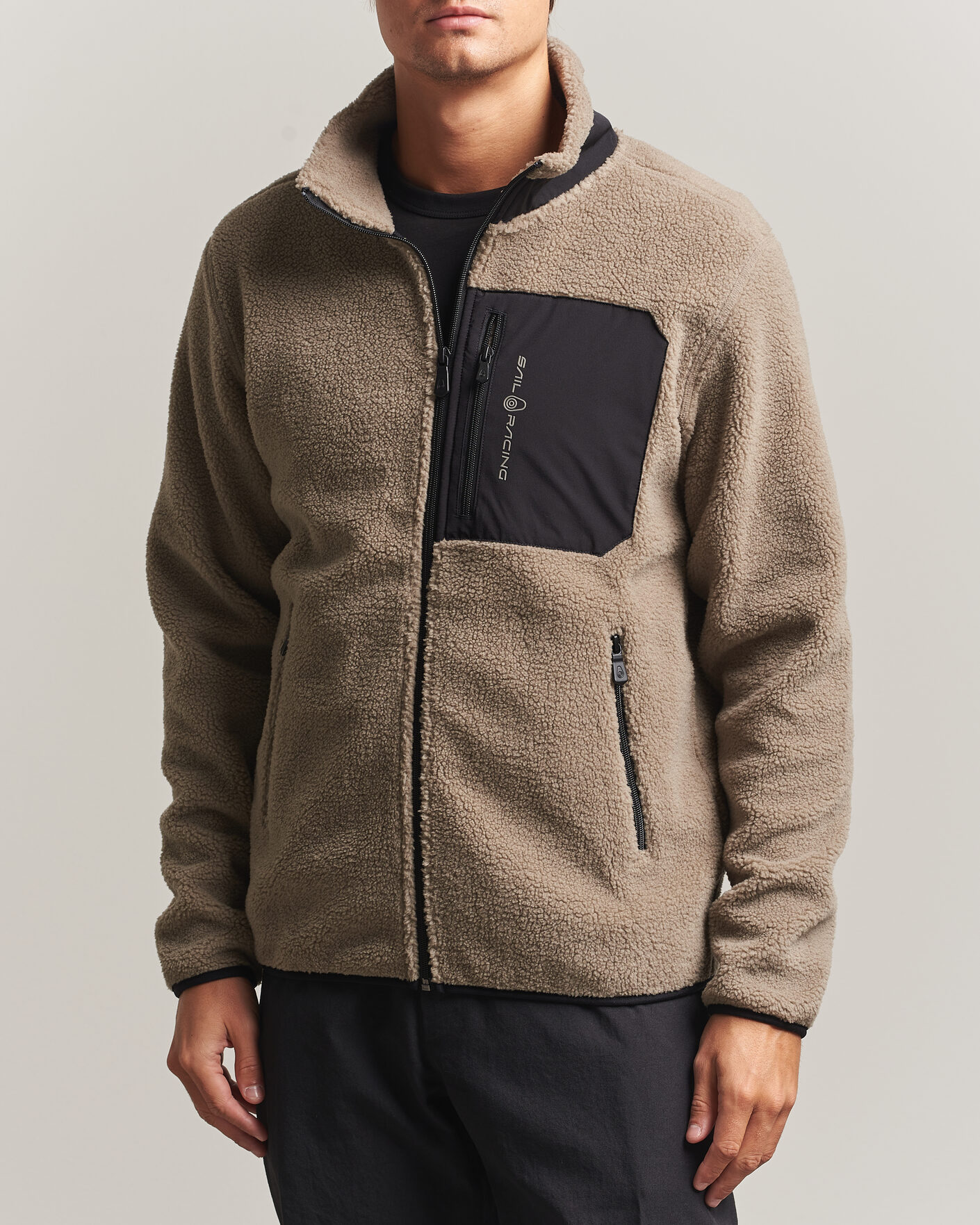 Mies | Puserot | Sail Racing | Bowman Pile Full Zip Sand