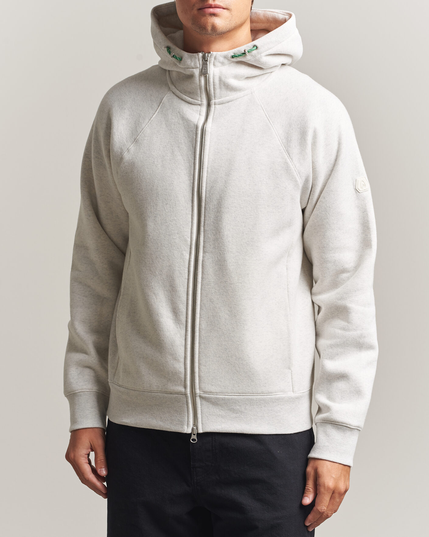 Mies | Puserot | Sail Racing | Flow Full Zip Hoodie Light Grey Melange