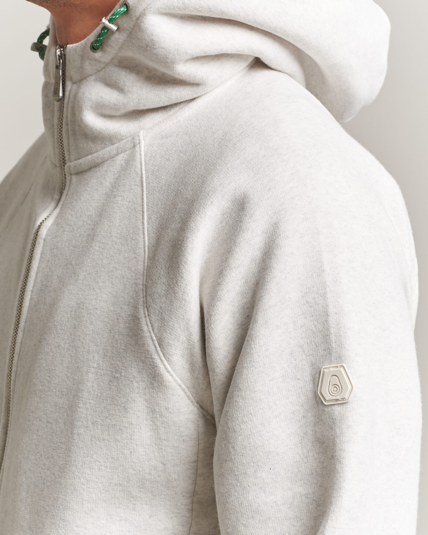Mies | Puserot | Sail Racing | Flow Full Zip Hoodie Light Grey Melange