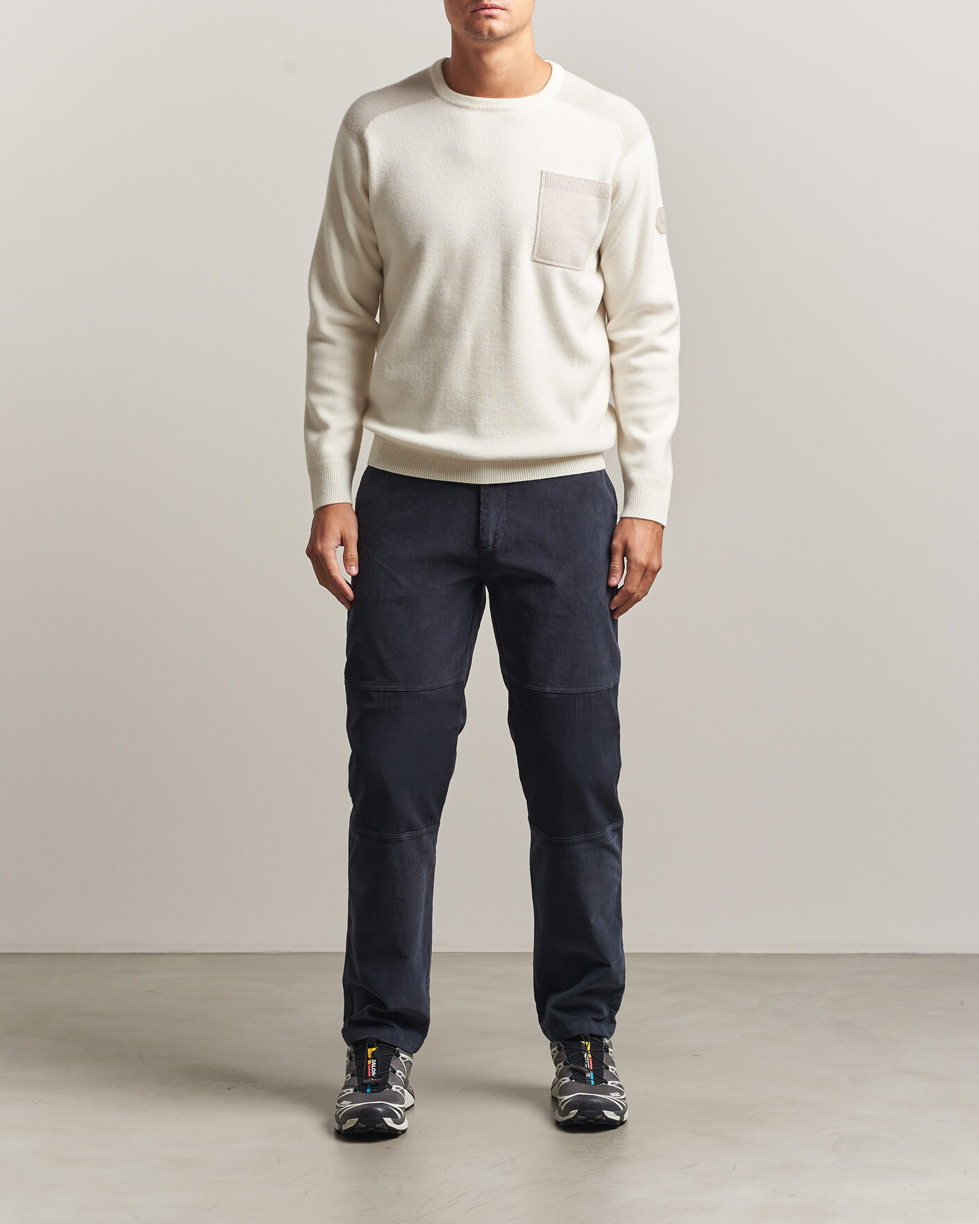 Mies | Puserot | Sail Racing | Spine Wool Knitted Sweater Off White