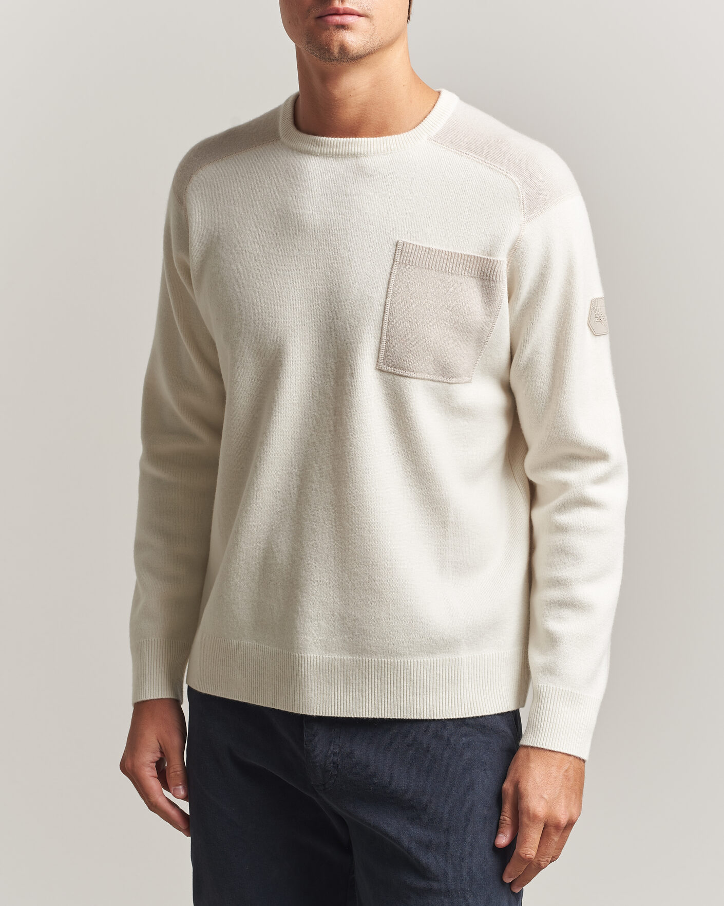 Mies | Puserot | Sail Racing | Spine Wool Knitted Sweater Off White
