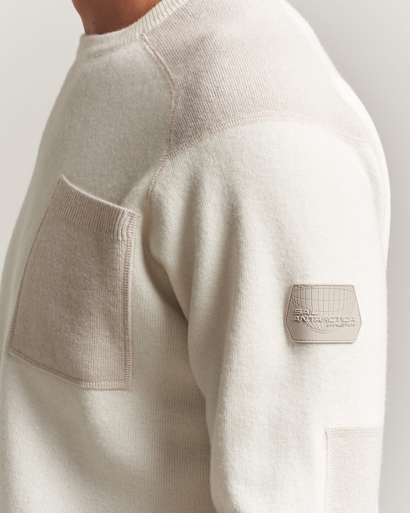 Mies | Puserot | Sail Racing | Spine Wool Knitted Sweater Off White