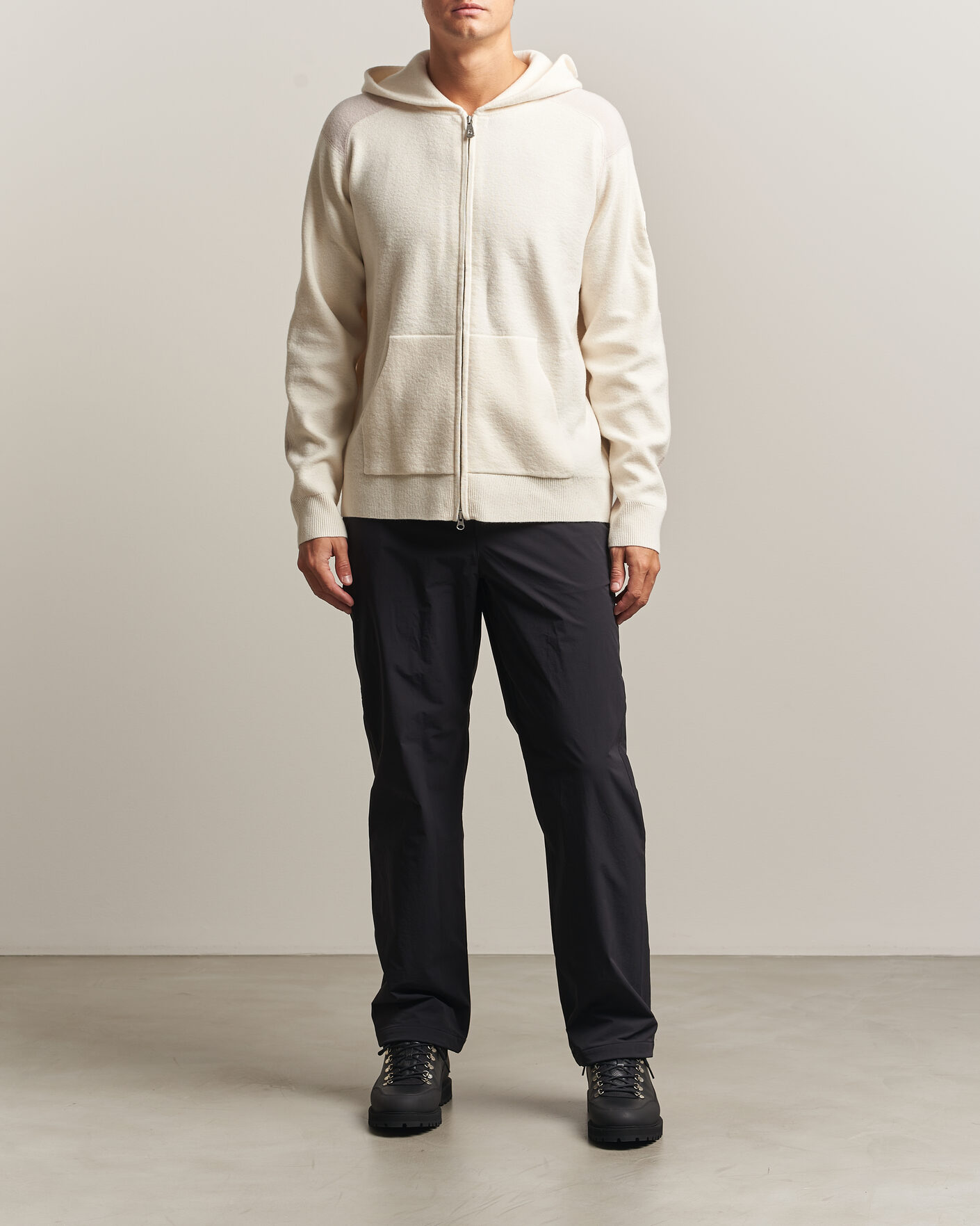 Mies | Puserot | Sail Racing | Spine Wool Knitted Full Zip Hoodie Off White