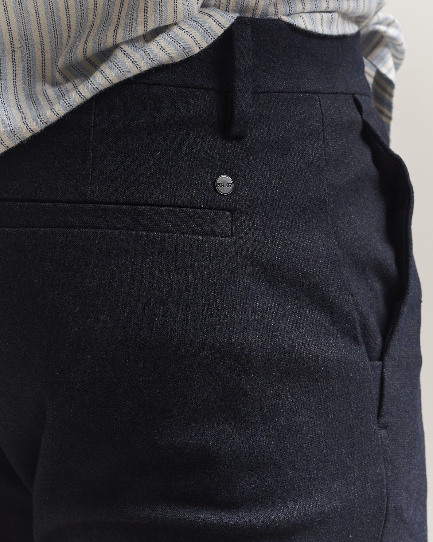 Mies | Housut | NN07 | Theo Brushed Cotton Trousers Deep Navy