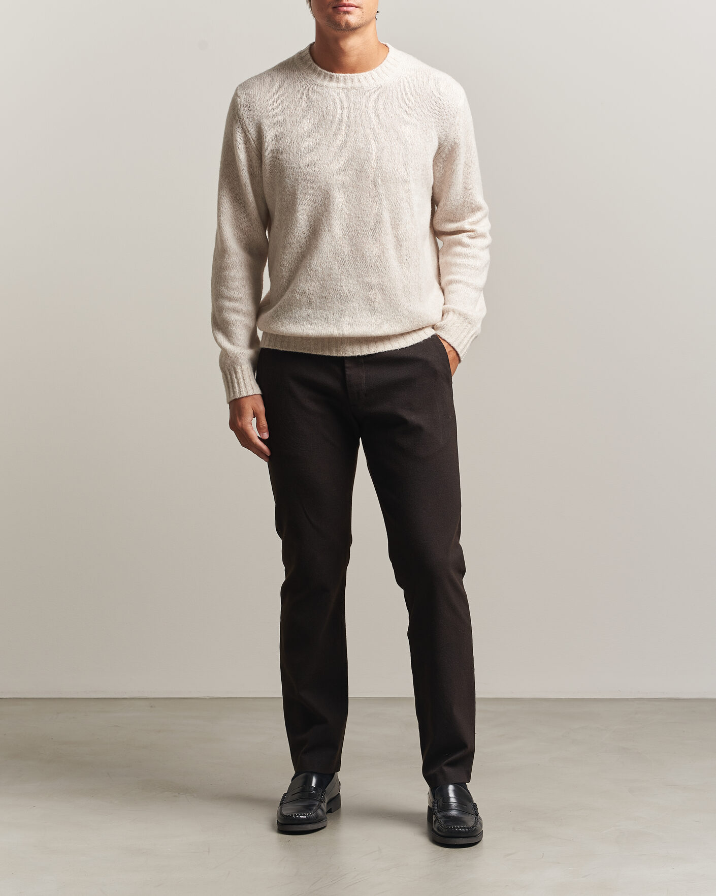 Mies | Housut | NN07 | Theo Brushed Cotton Trousers Deep Truffle