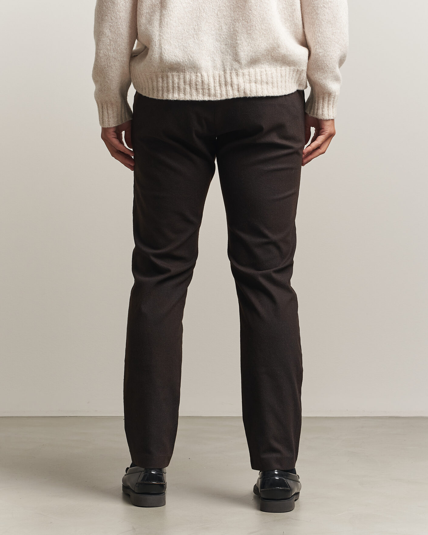 Mies | Housut | NN07 | Theo Brushed Cotton Trousers Deep Truffle