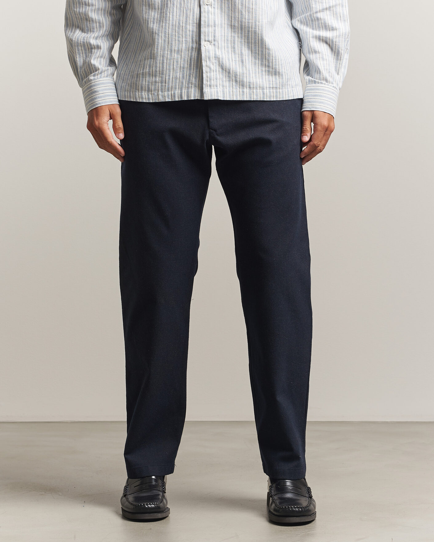 Mies | Housut | NN07 | Aden Brushed Cotton Trousers Deep Navy