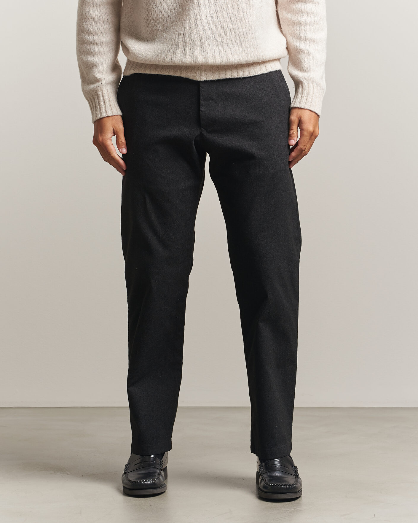 Mies | Housut | NN07 | Aden Brushed Cotton Trousers Black Multi