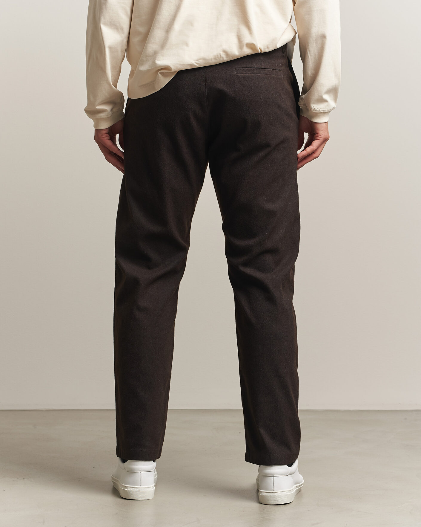 Mies | Housut | NN07 | Aden Brushed Cotton Trousers Deep Truffle