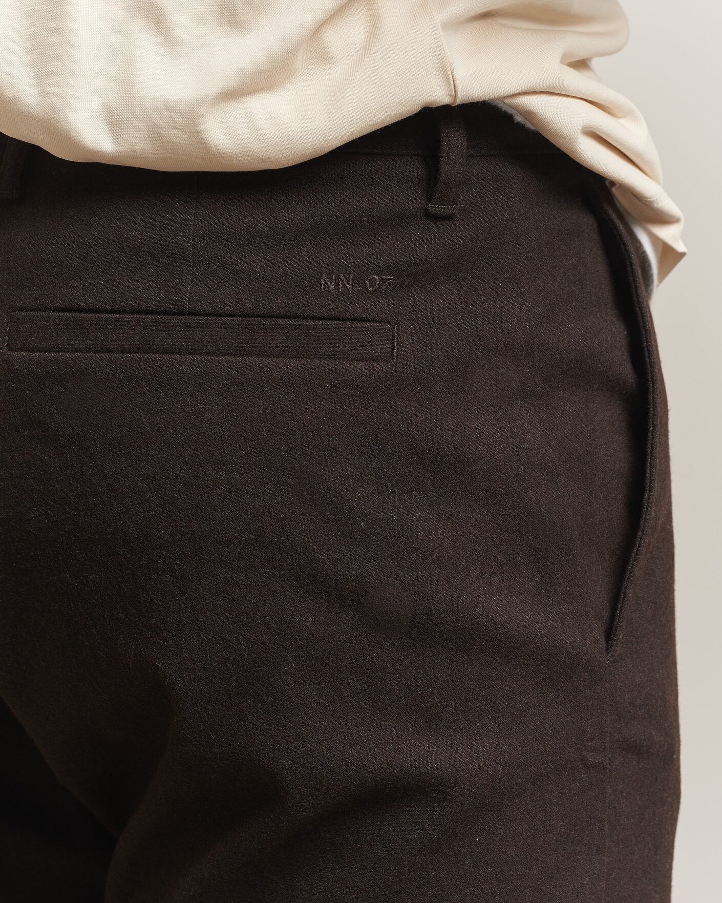 Mies | Housut | NN07 | Aden Brushed Cotton Trousers Deep Truffle