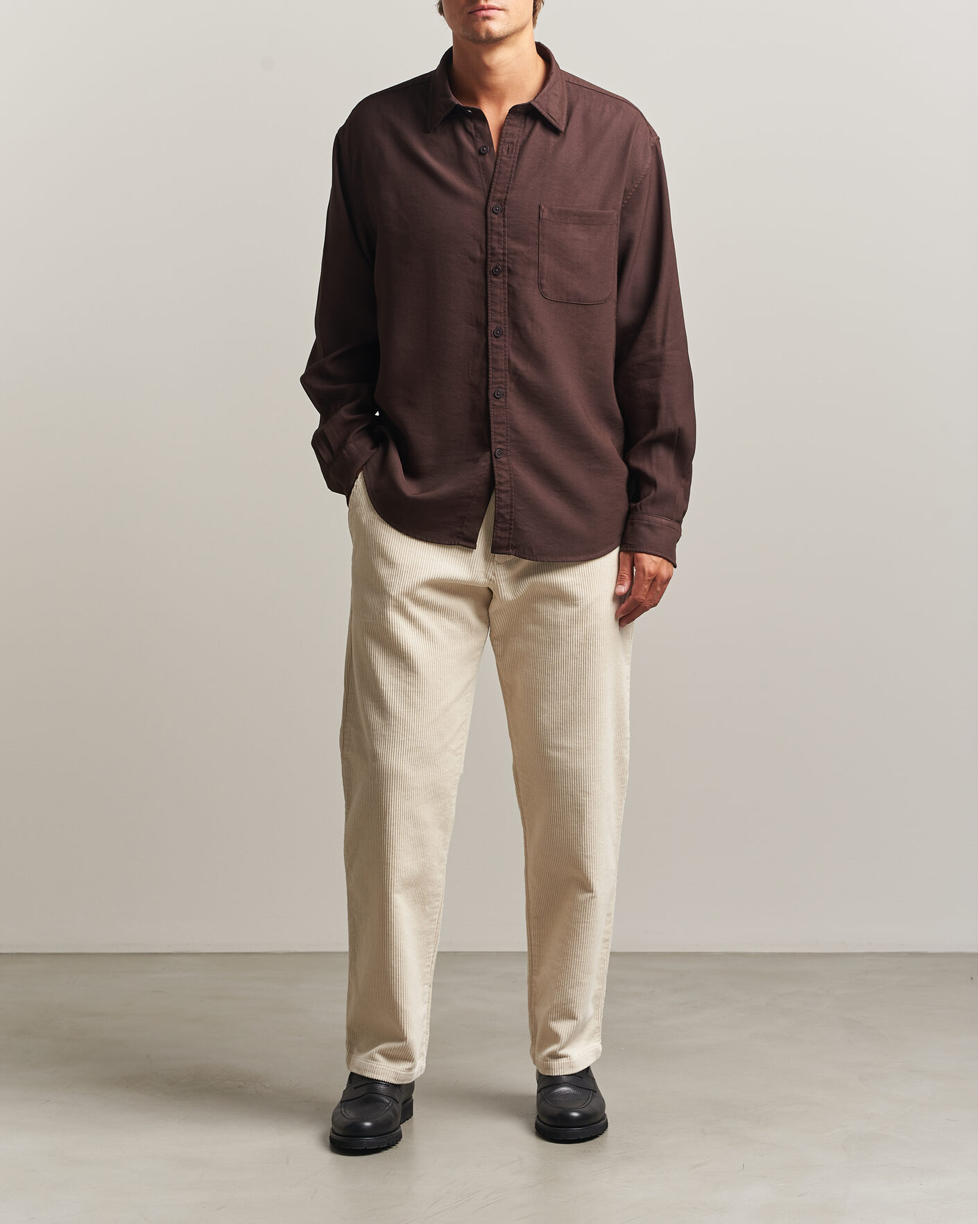 Mies | Housut | NN07 | Aden Regular Fit Corduroy Chinos Ivory