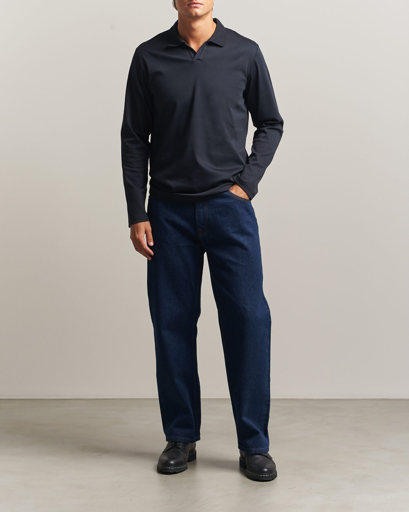Mies | Pikeet | NN07 | Paul Long Sleeve Polo Deep Navy