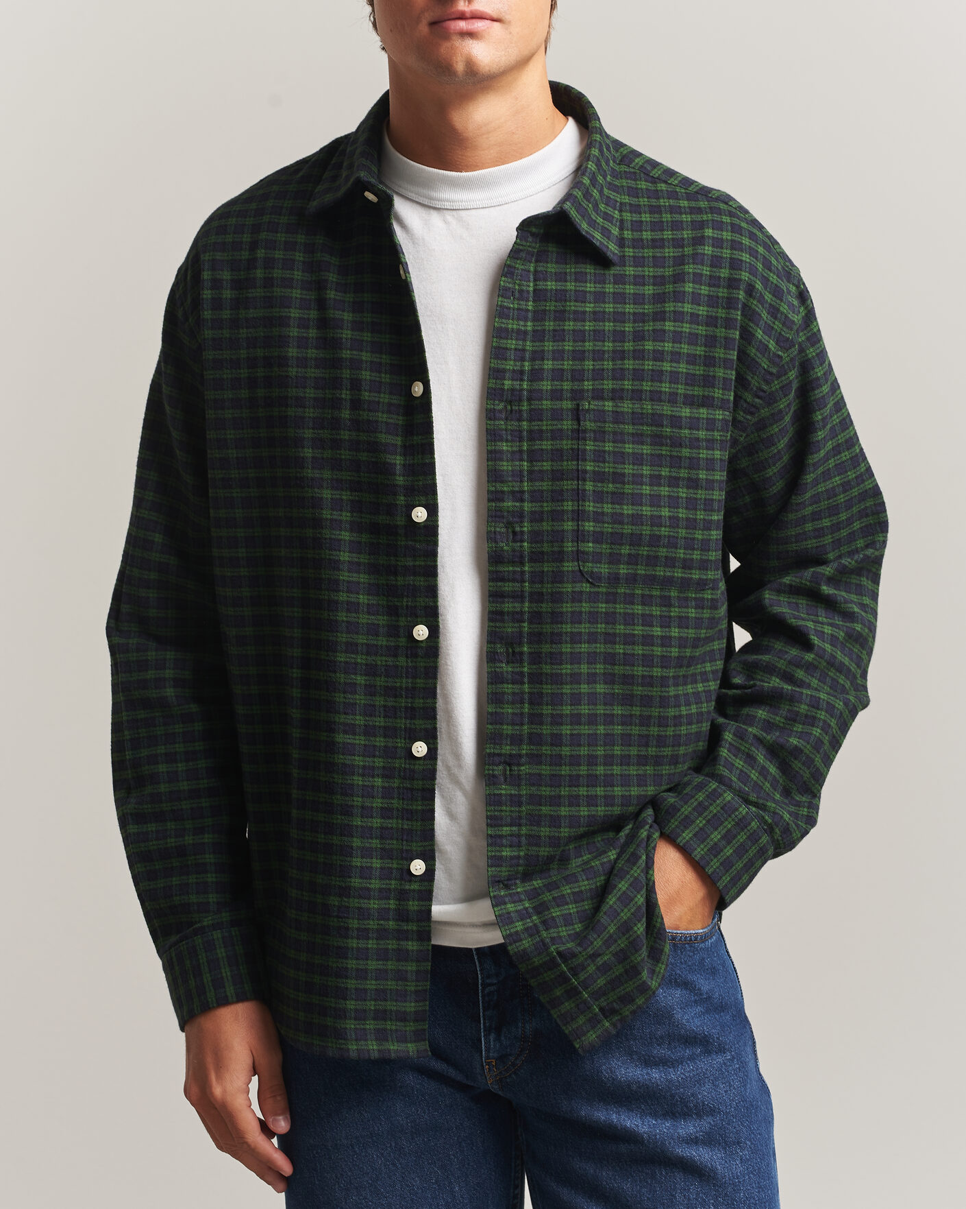 Mies | Kauluspaidat | NN07 | Deon Flannel Shirt Eden Check
