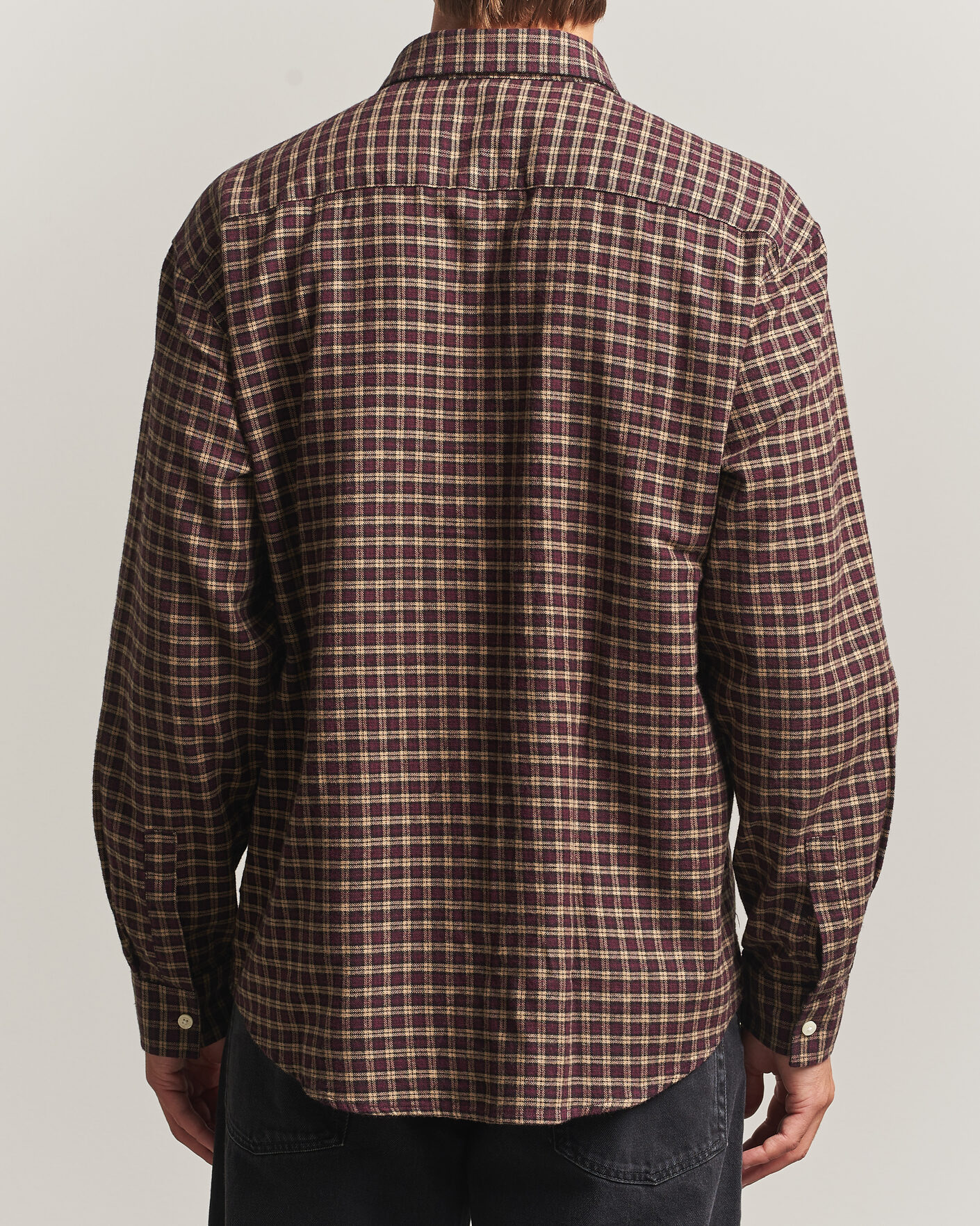 Mies | Kauluspaidat | NN07 | Deon Flannel Shirt Bordeaux Check