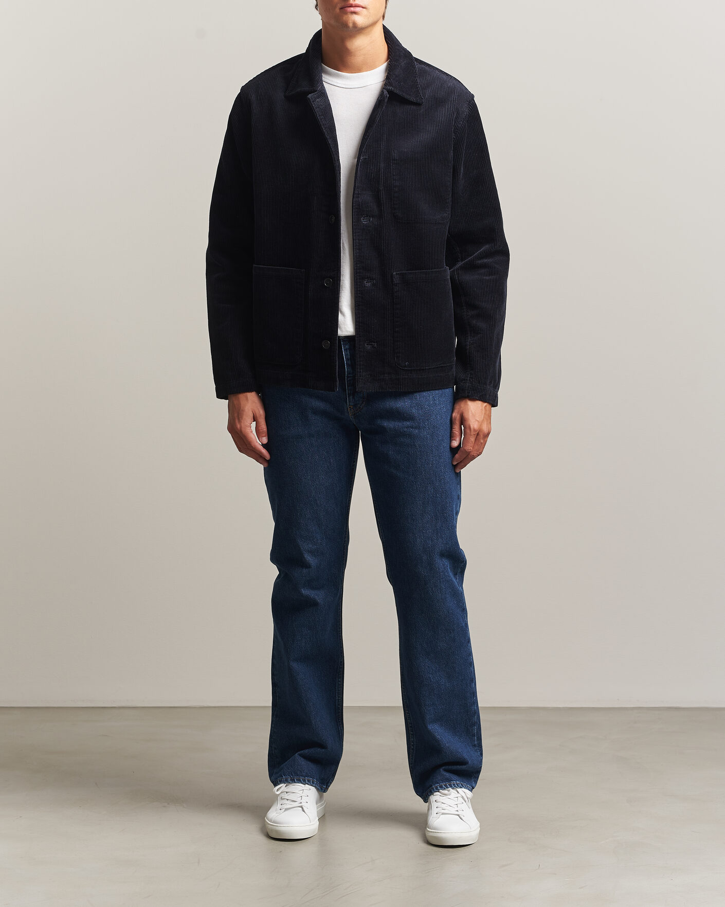 Mies | Kauluspaidat | NN07 | Morgan Corduroy Overshirt Deep Navy