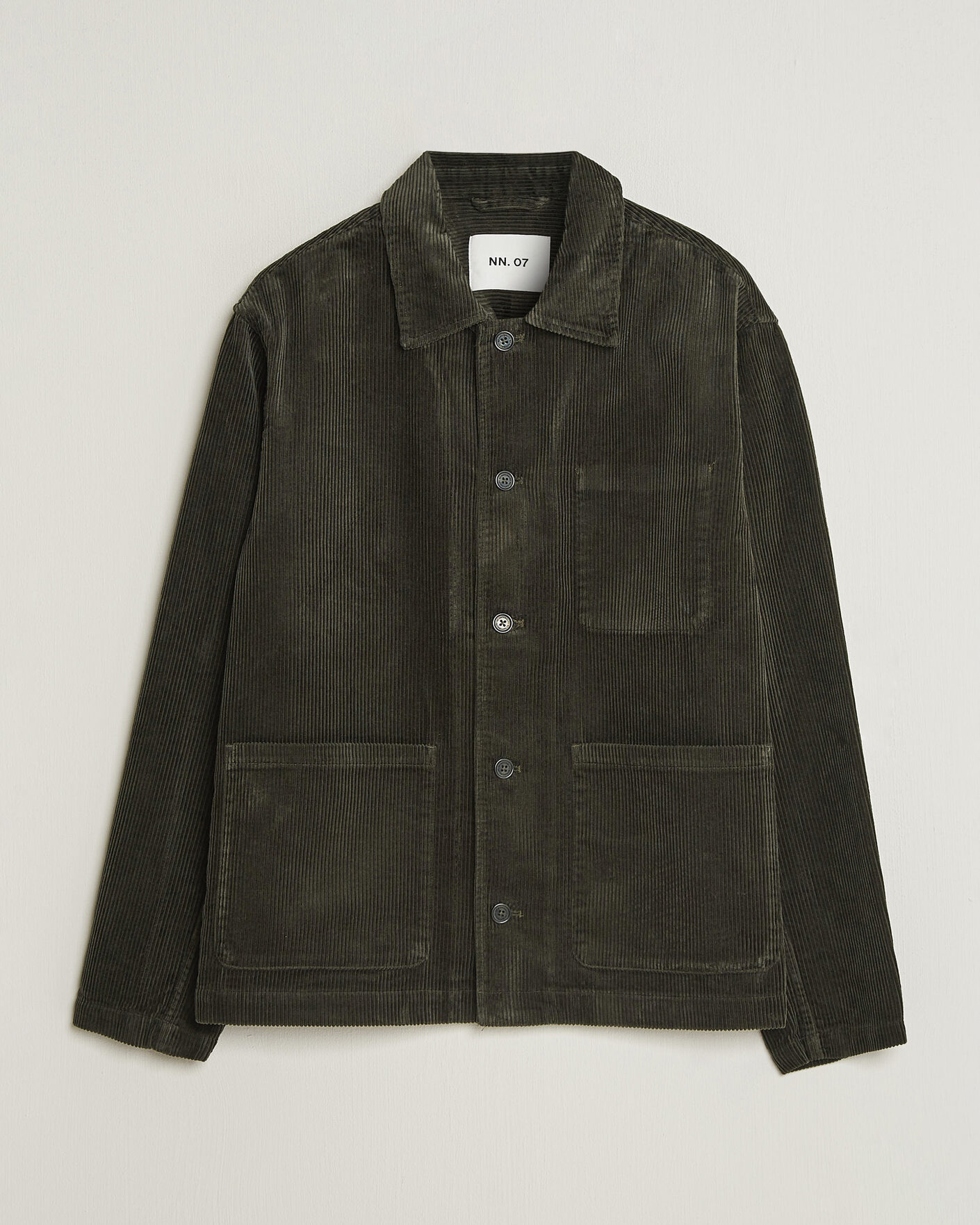Mies | Kauluspaidat | NN07 | Morgan Corduroy Overshirt Dark Army