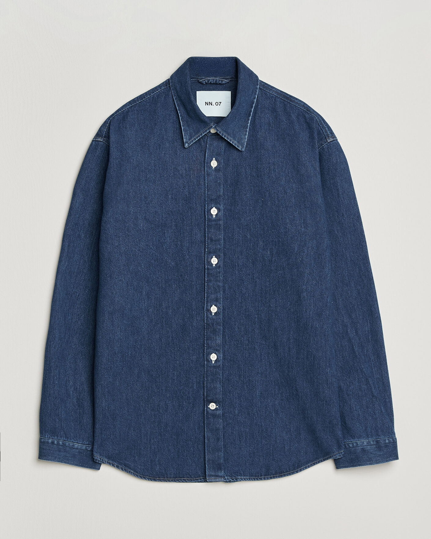 Mies | Kauluspaidat | NN07 | Casper Denim Overshirt Medium Indigo