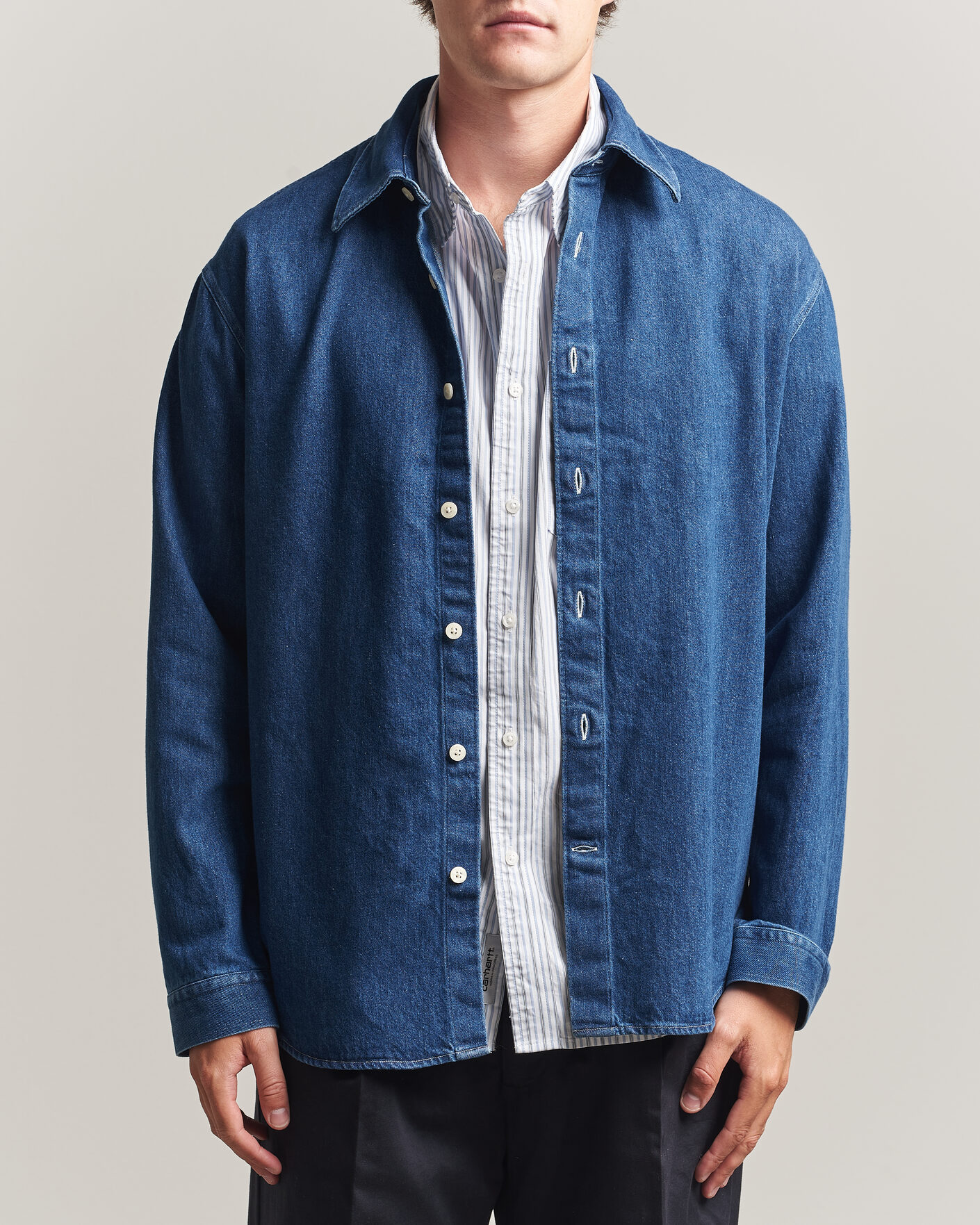 Mies | Kauluspaidat | NN07 | Casper Denim Overshirt Medium Indigo