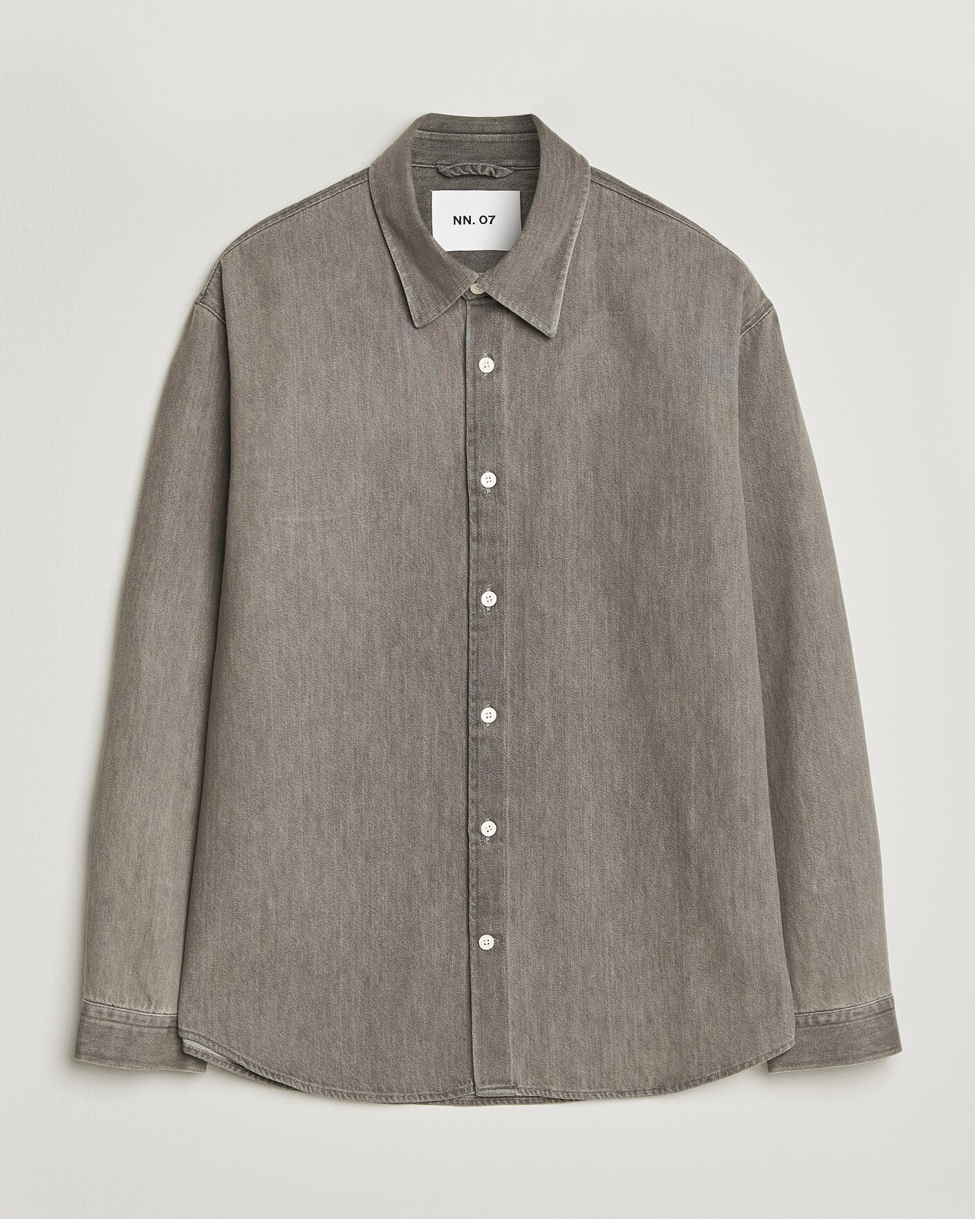 Mies | Kauluspaidat | NN07 | Casper Denim Overshirt Grey