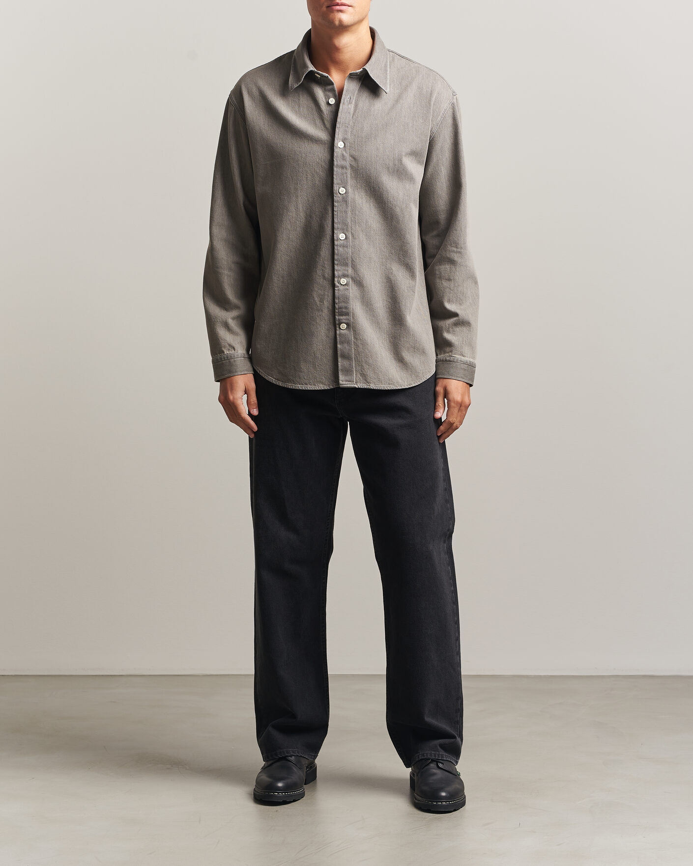 Mies | Kauluspaidat | NN07 | Casper Denim Overshirt Grey