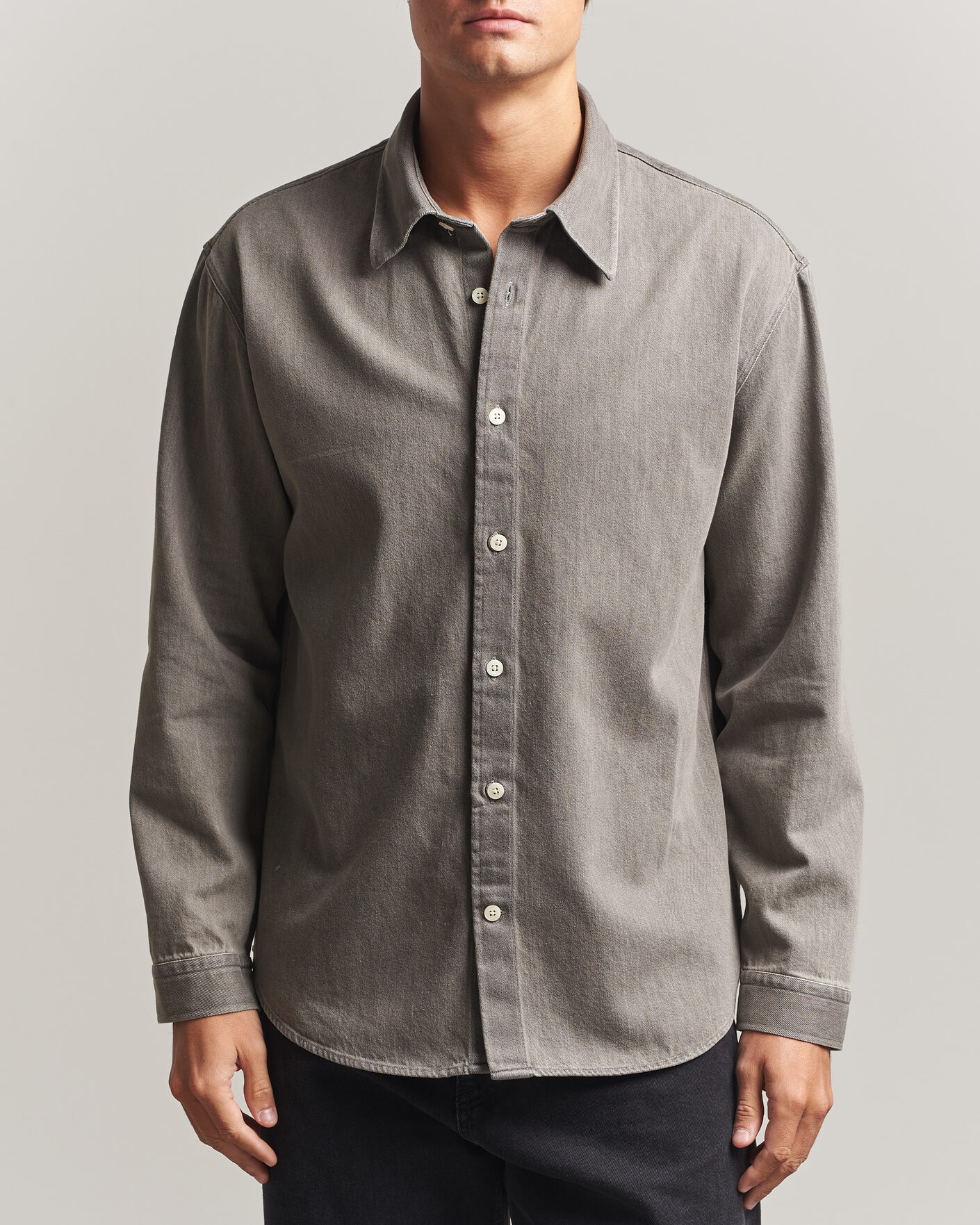 Mies | Kauluspaidat | NN07 | Casper Denim Overshirt Grey