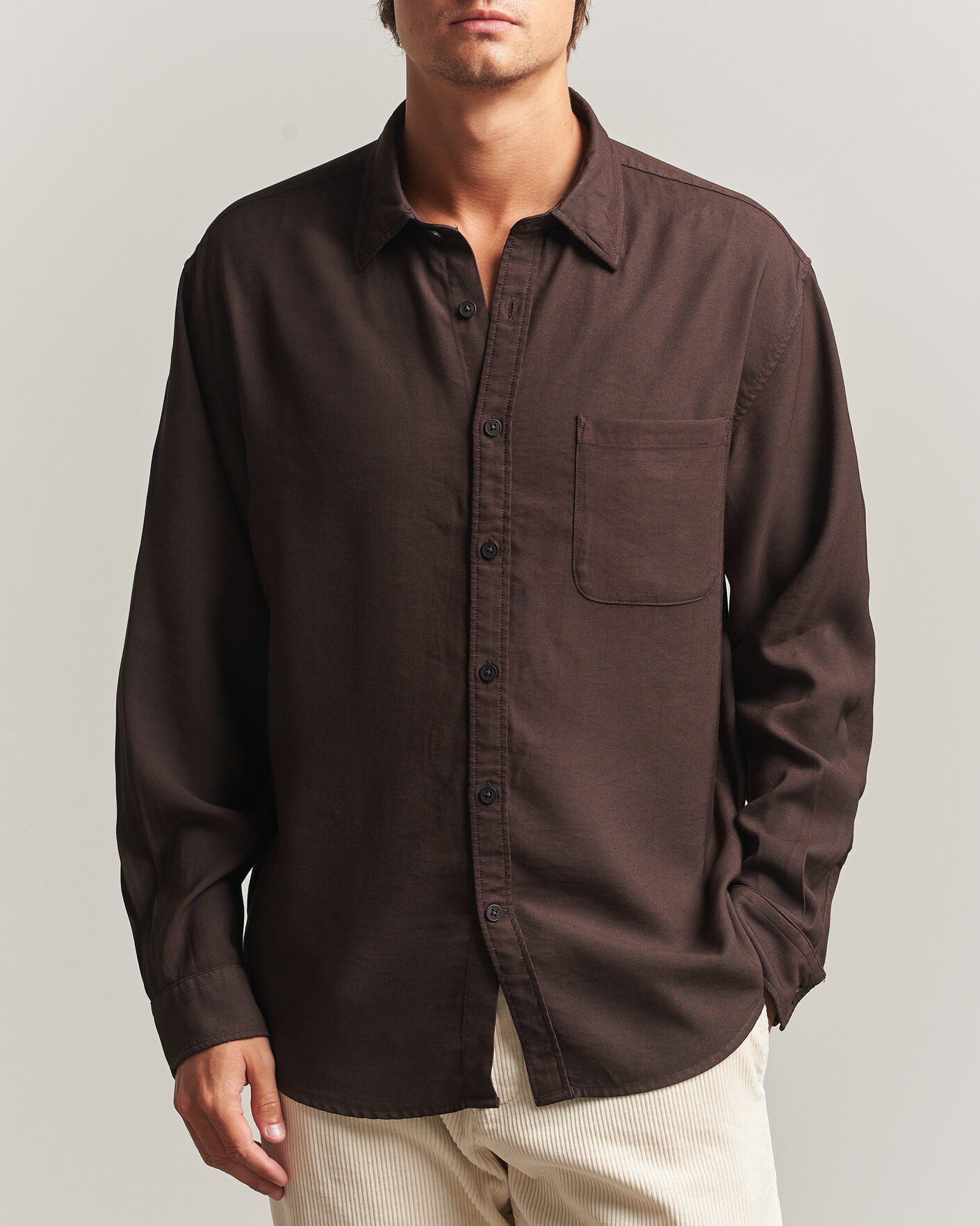 Mies | Kauluspaidat | NN07 | Deon Viscose Shirt Deep Truffle