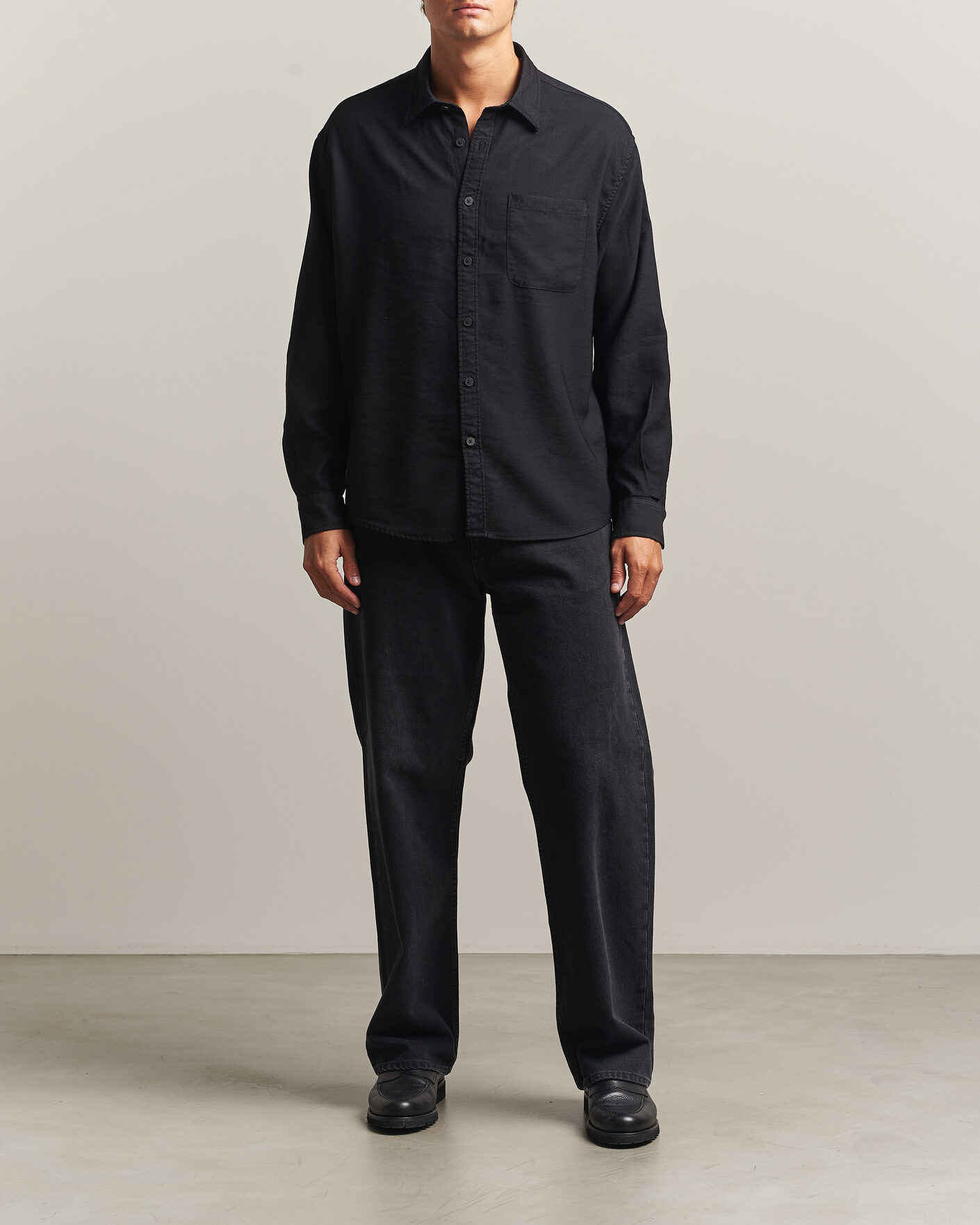 Mies | Kauluspaidat | NN07 | Deon Viscose Shirt Black