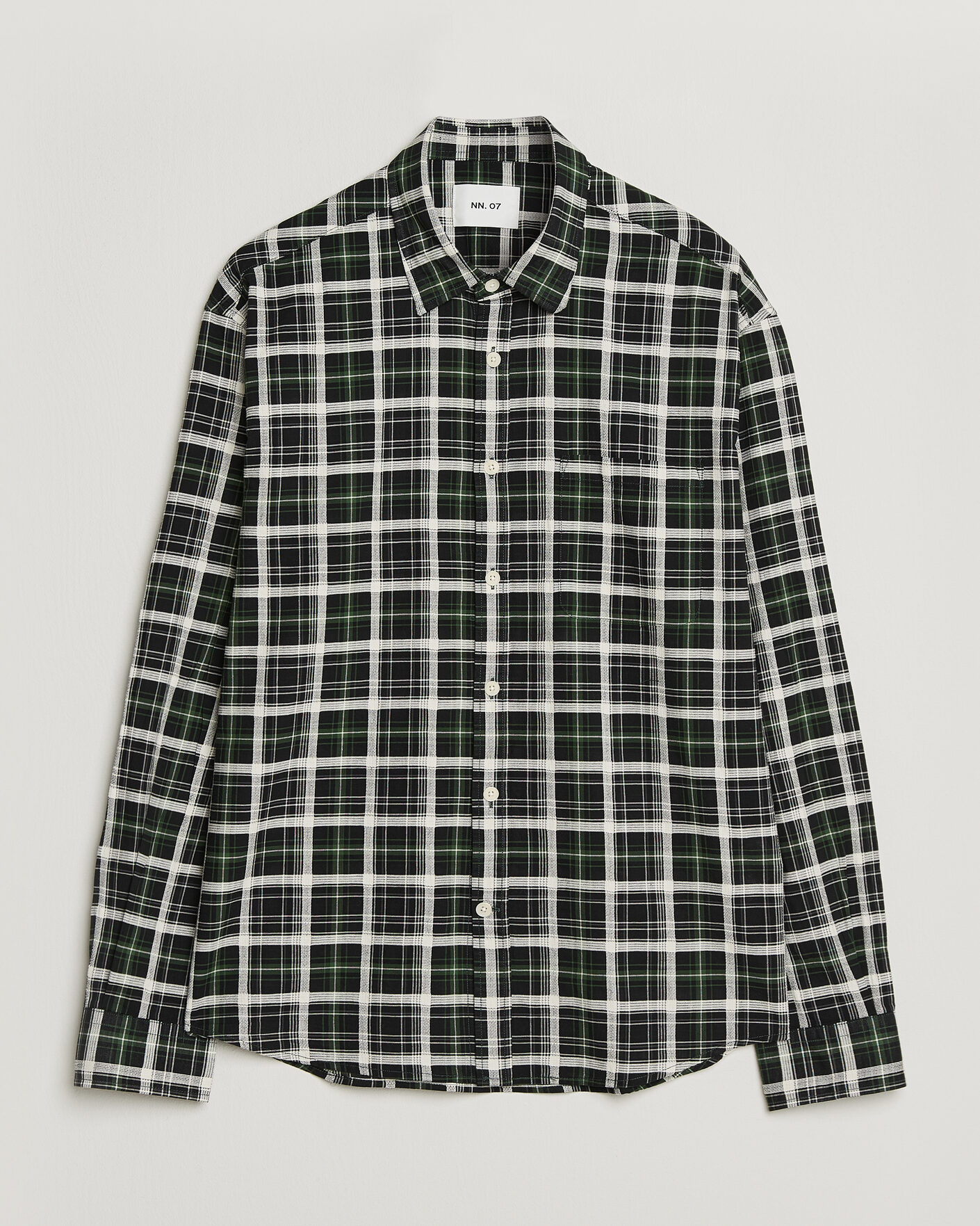 Mies | Kauluspaidat | NN07 | Deon Cotton Checked Shirt Fern Green
