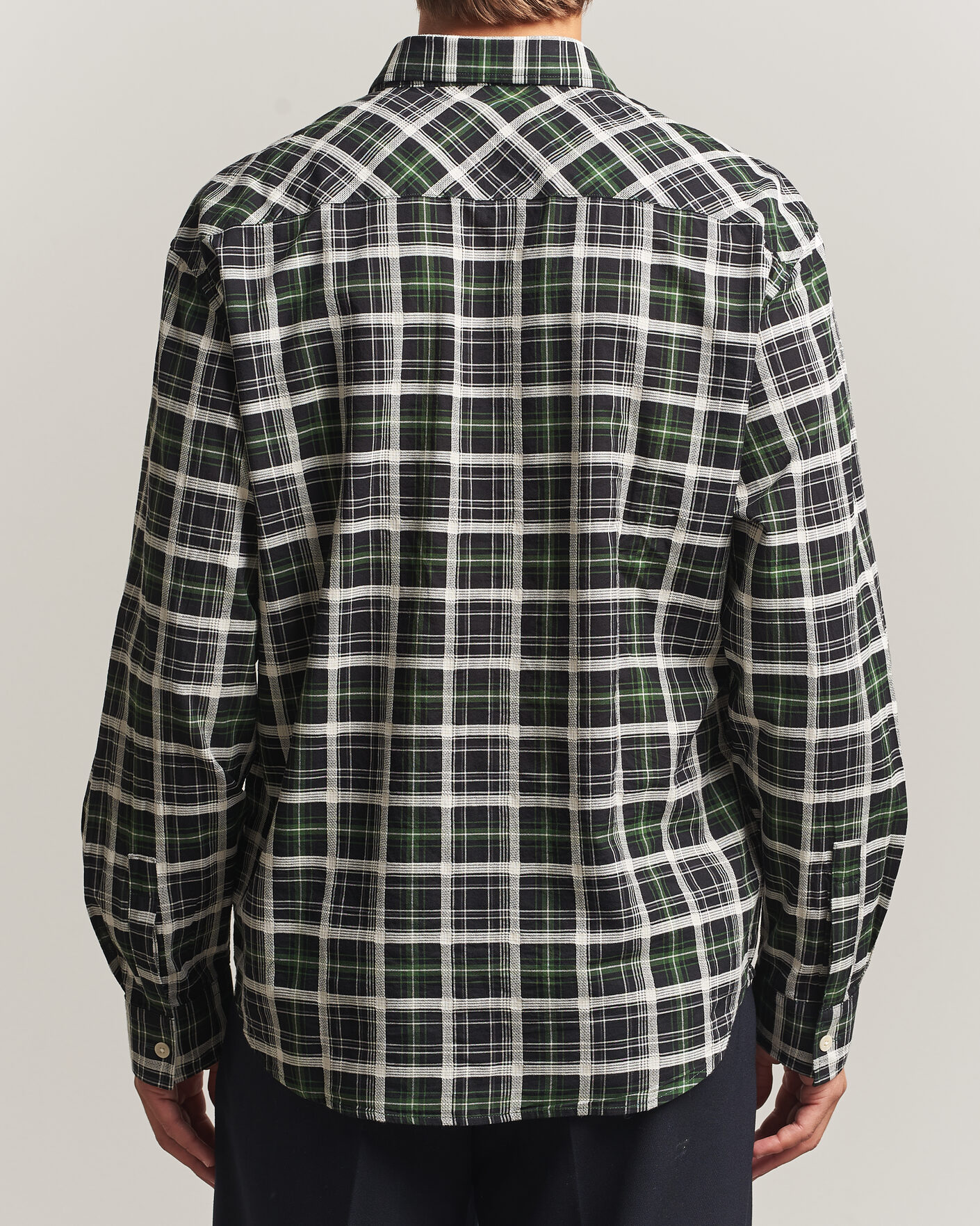 Mies | Kauluspaidat | NN07 | Deon Cotton Checked Shirt Fern Green