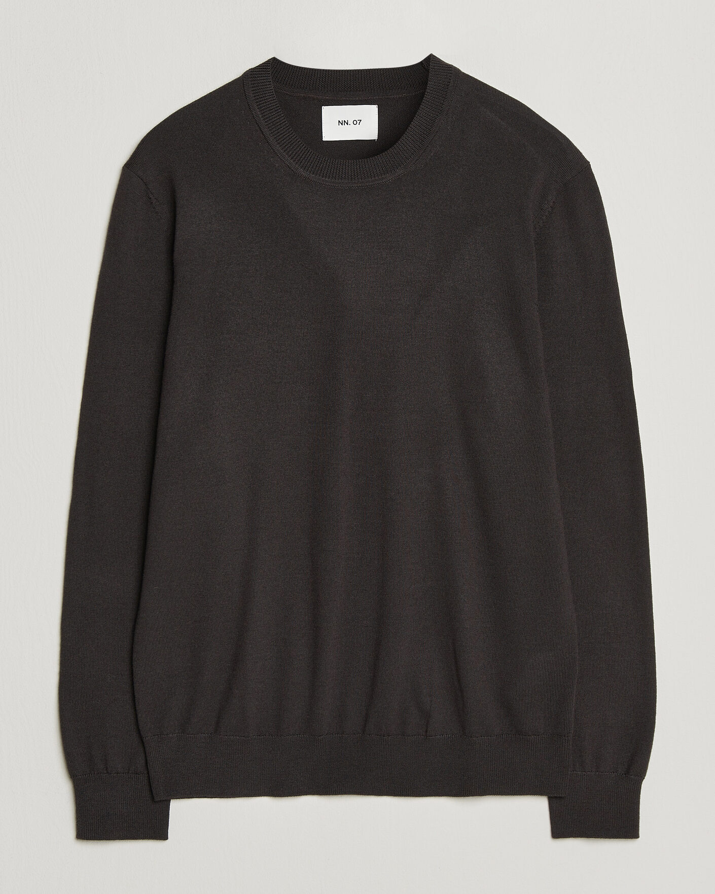 Mies | Puserot | NN07 | Ted Merino Crew Neck Pullover Deep Truffle