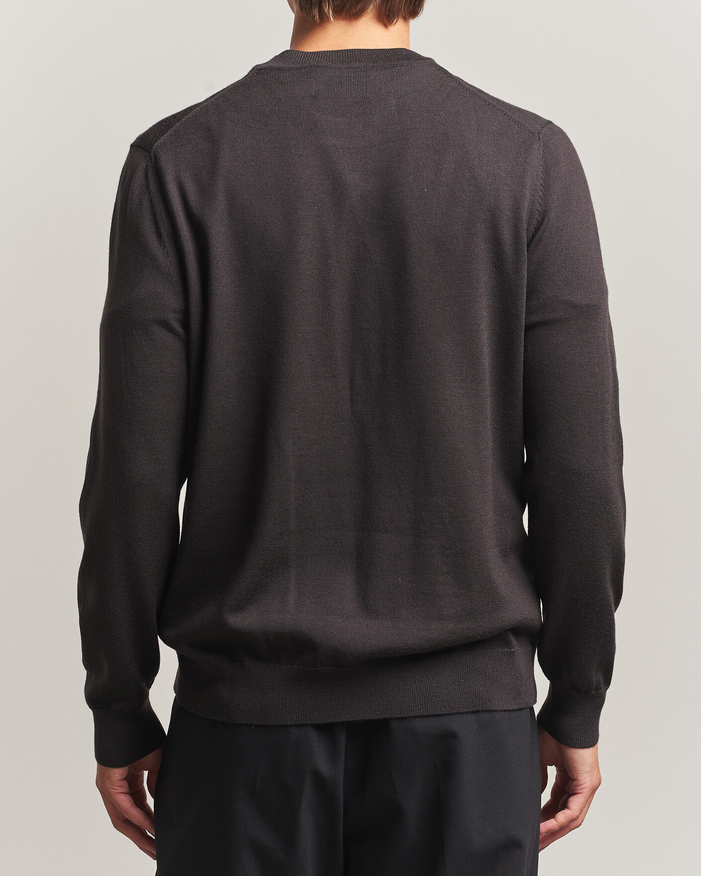 Mies | Puserot | NN07 | Ted Merino Crew Neck Pullover Deep Truffle