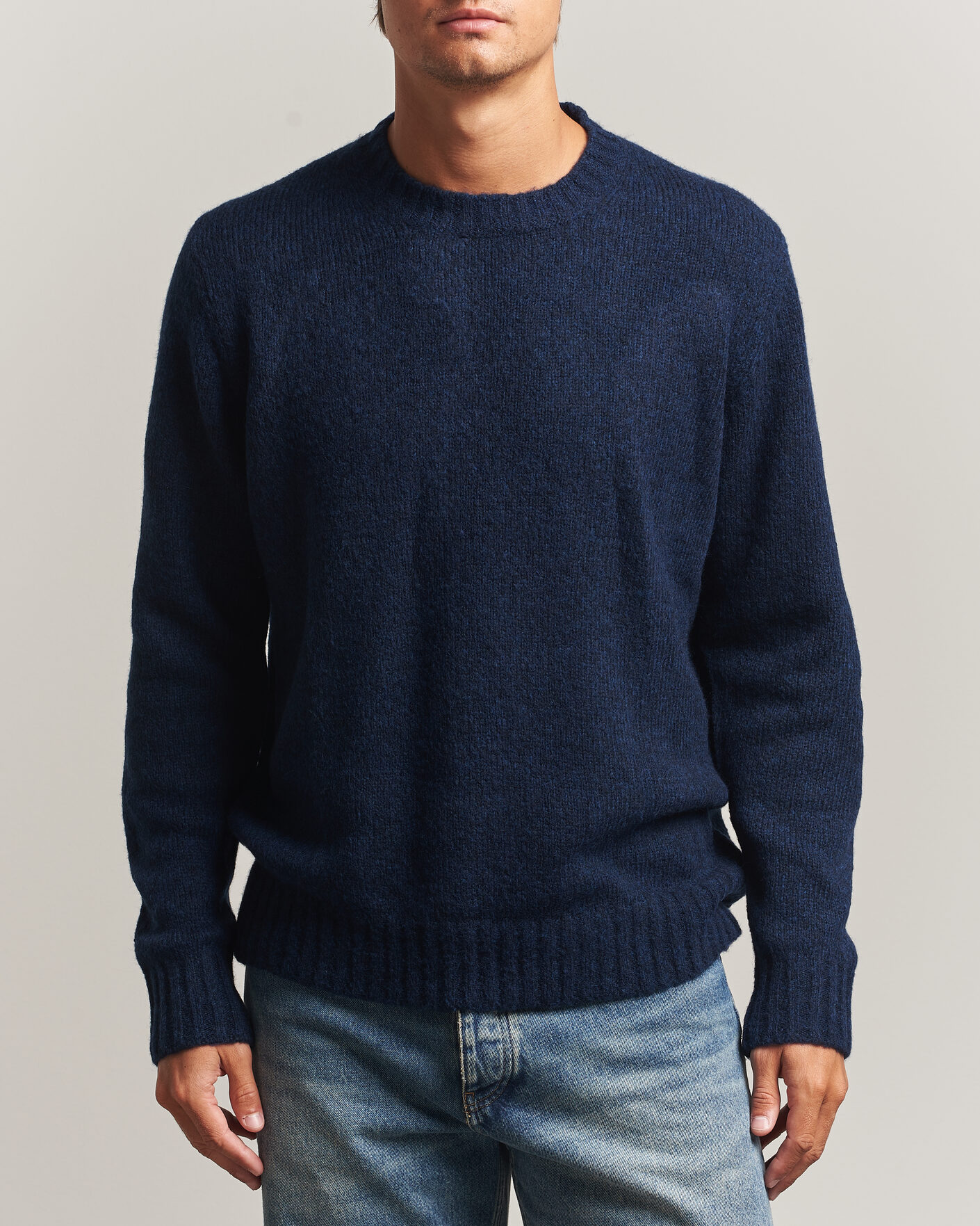 Mies | Puserot | NN07 | Lee Wool Knitted Sweater Navy Blue