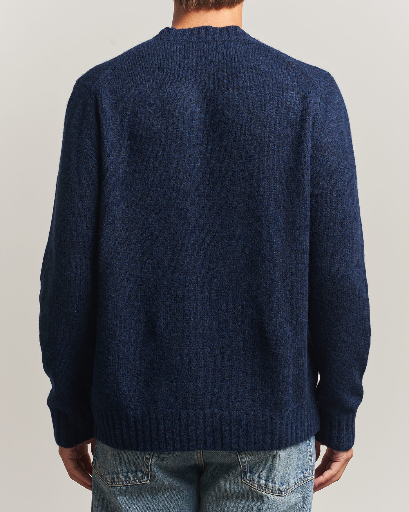 Mies | Puserot | NN07 | Lee Wool Knitted Sweater Navy Blue