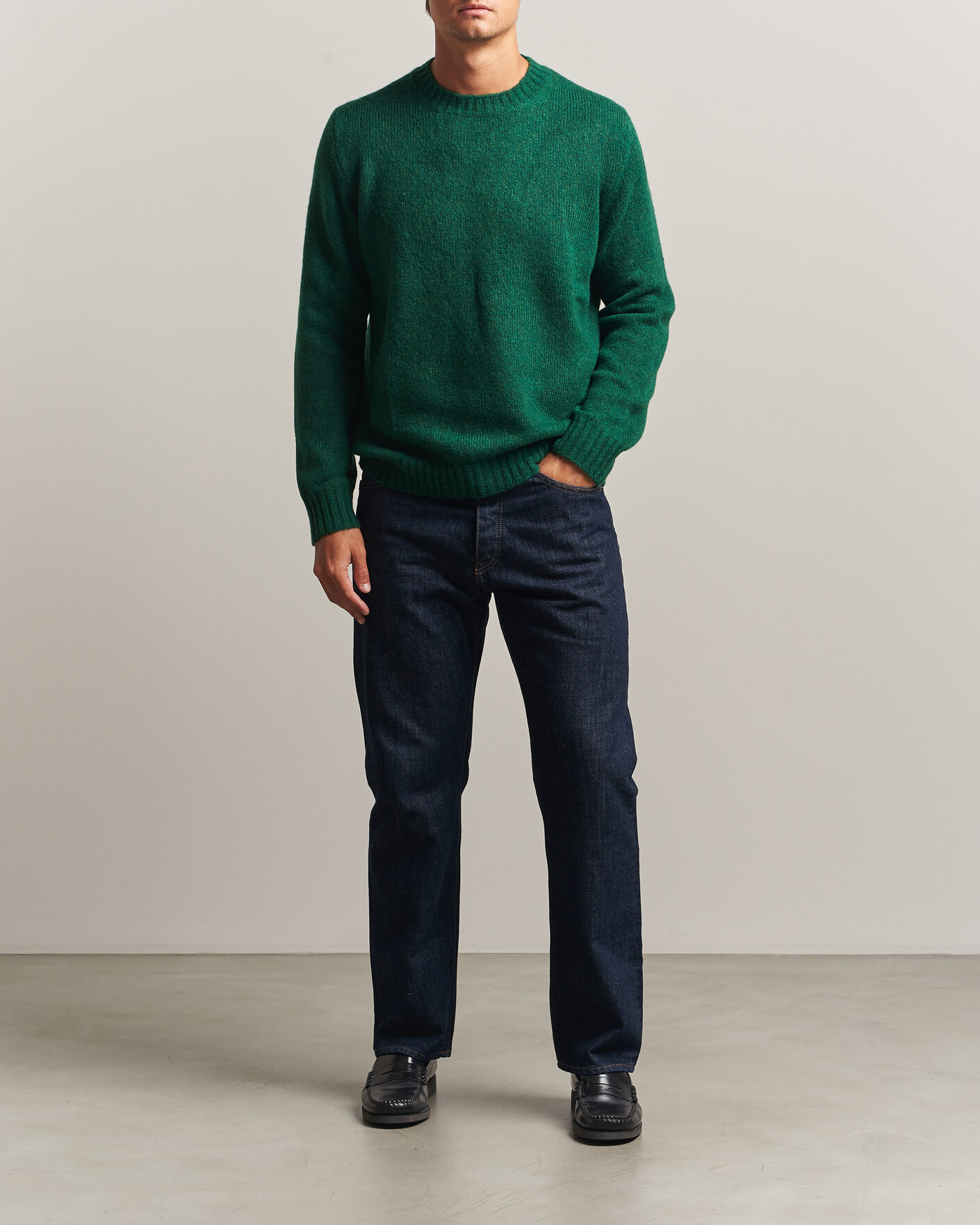 Mies | Puserot | NN07 | Lee Wool Knitted Sweater Eden Green