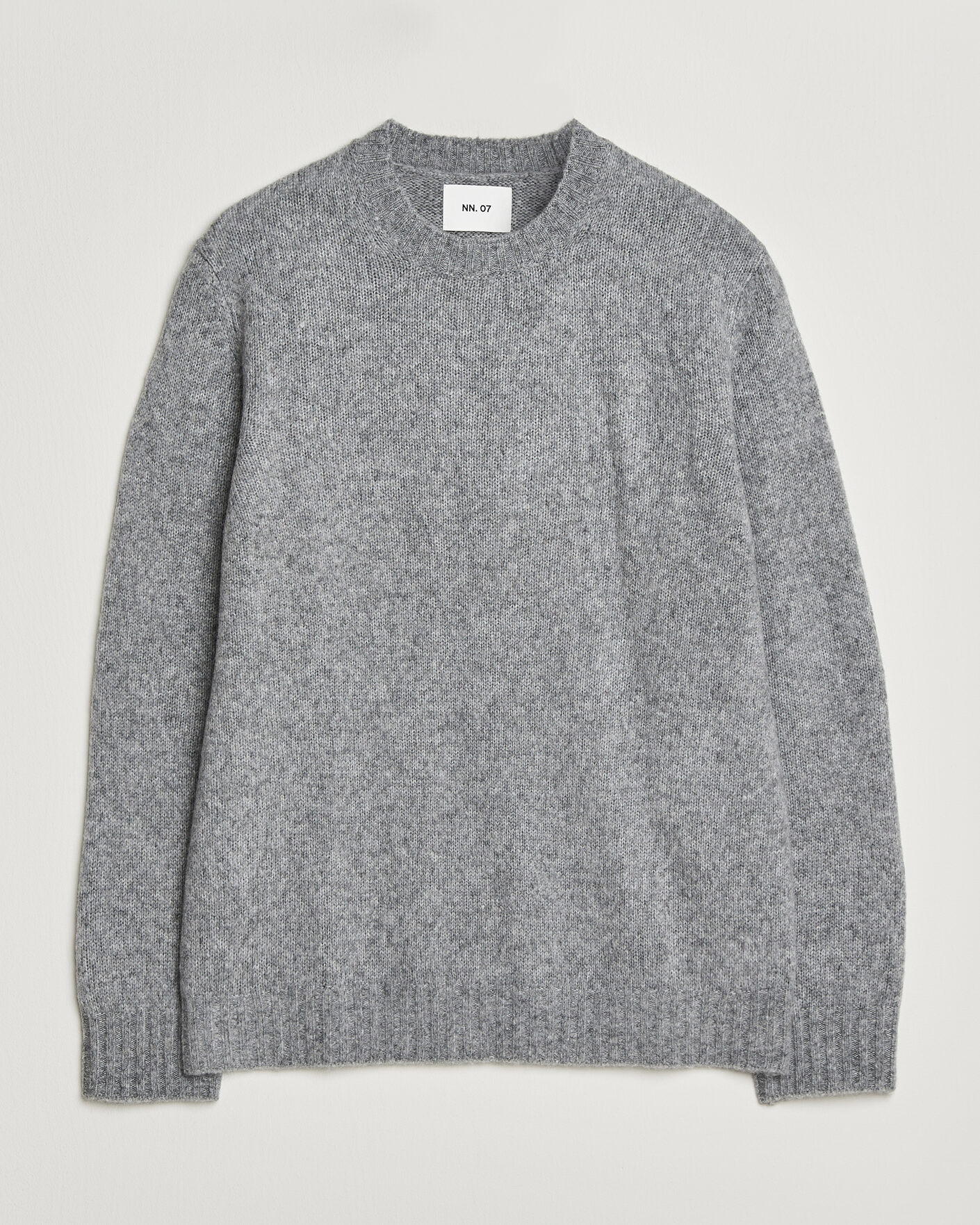 Mies | Puserot | NN07 | Lee Wool Knitted Sweater Grey Melange