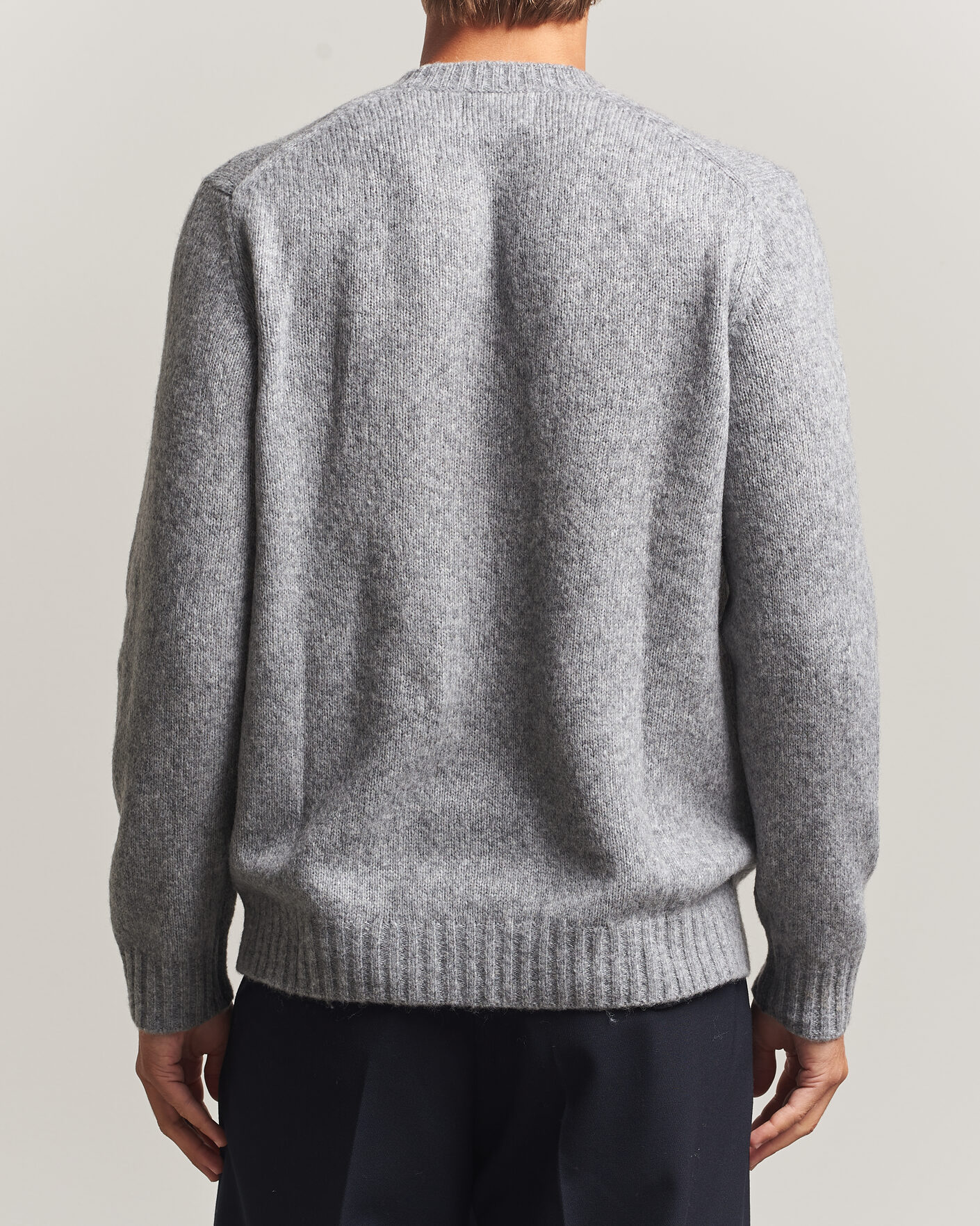 Mies | Puserot | NN07 | Lee Wool Knitted Sweater Grey Melange