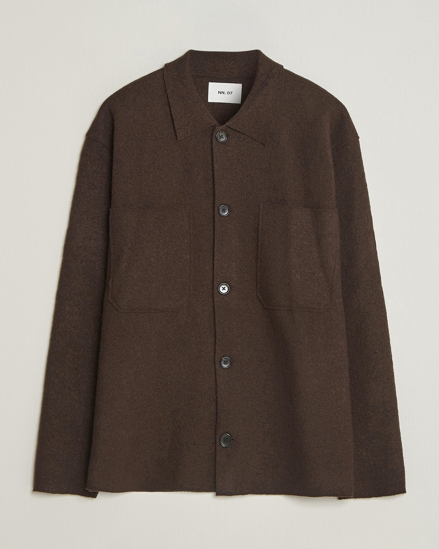 Mies | Puserot | NN07 | Jonas Boiled Wool Cardigan Deep Truffle