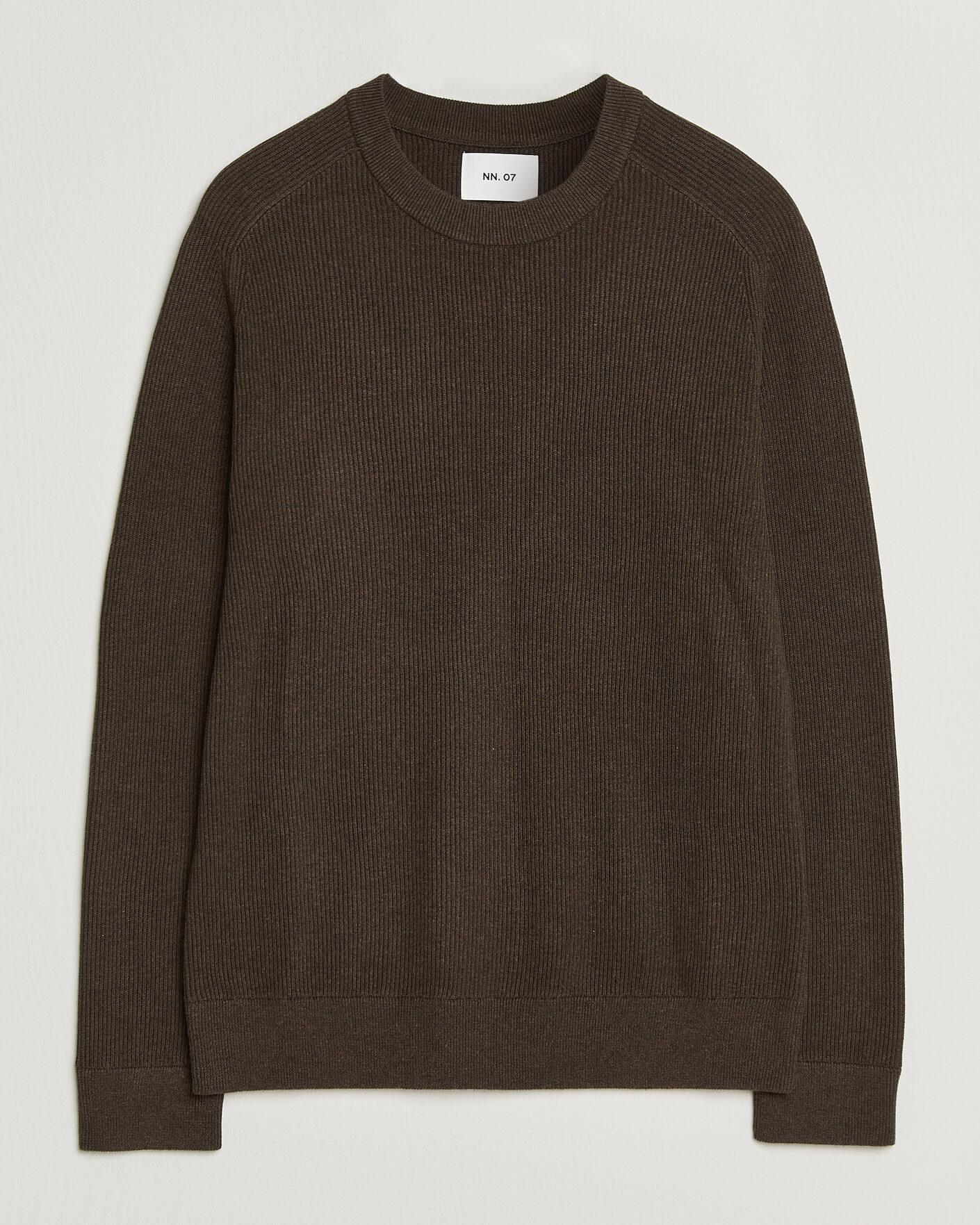 Mies | Puserot | NN07 | Kevin Cotton Knitted Sweater Deep Truffle