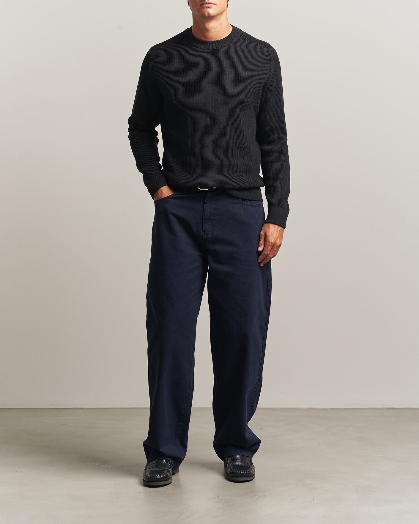 Mies | Puserot | NN07 | Kevin Cotton Knitted Sweater Black