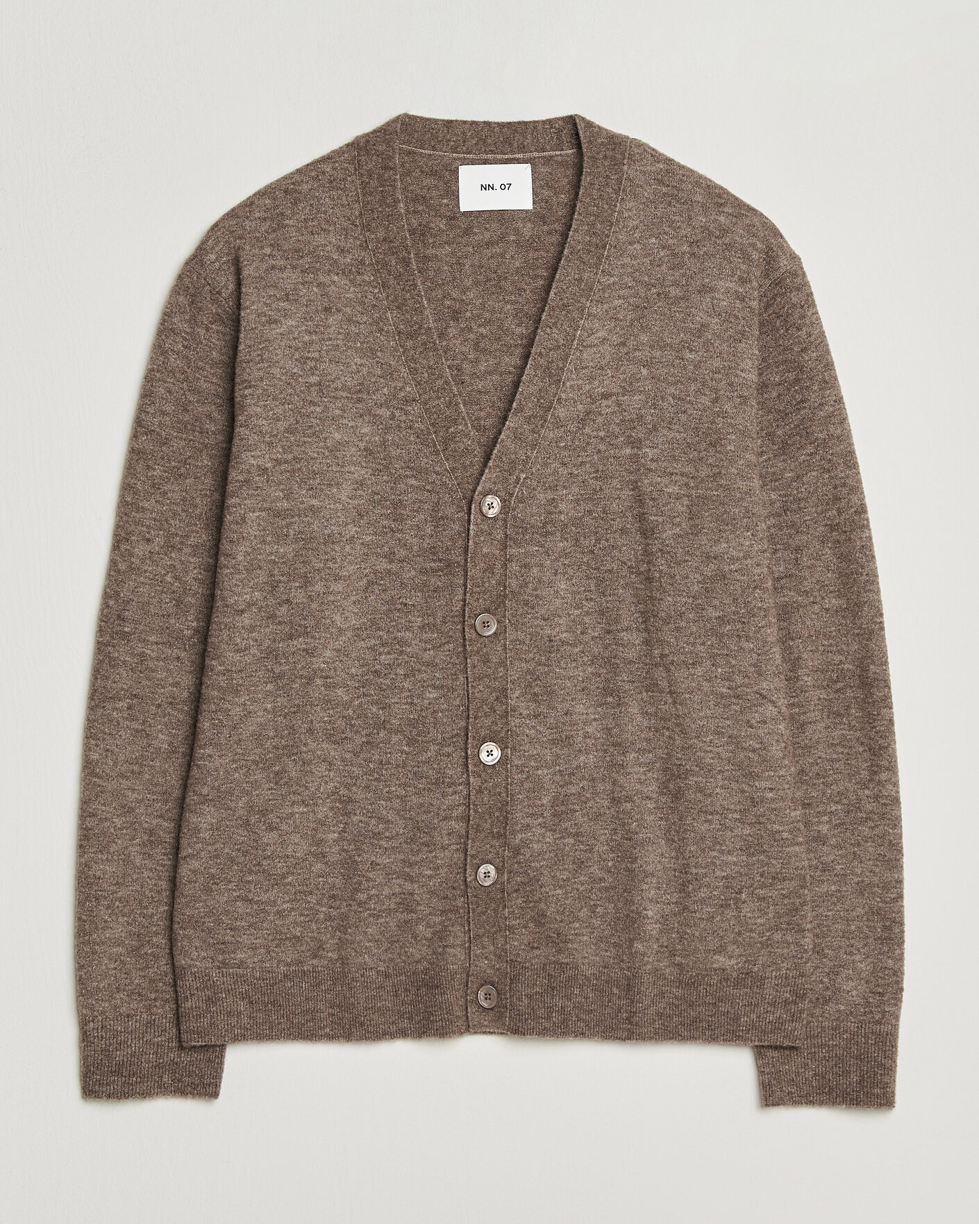 Mies | Puserot | NN07 | Gavin Brushed Wool Knitted Cardigan Desert Clay