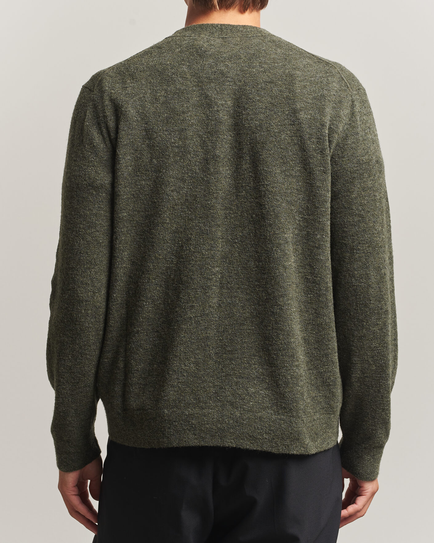 Mies | Puserot | NN07 | Gavin Brushed Wool Knitted Cardigan Dark Army