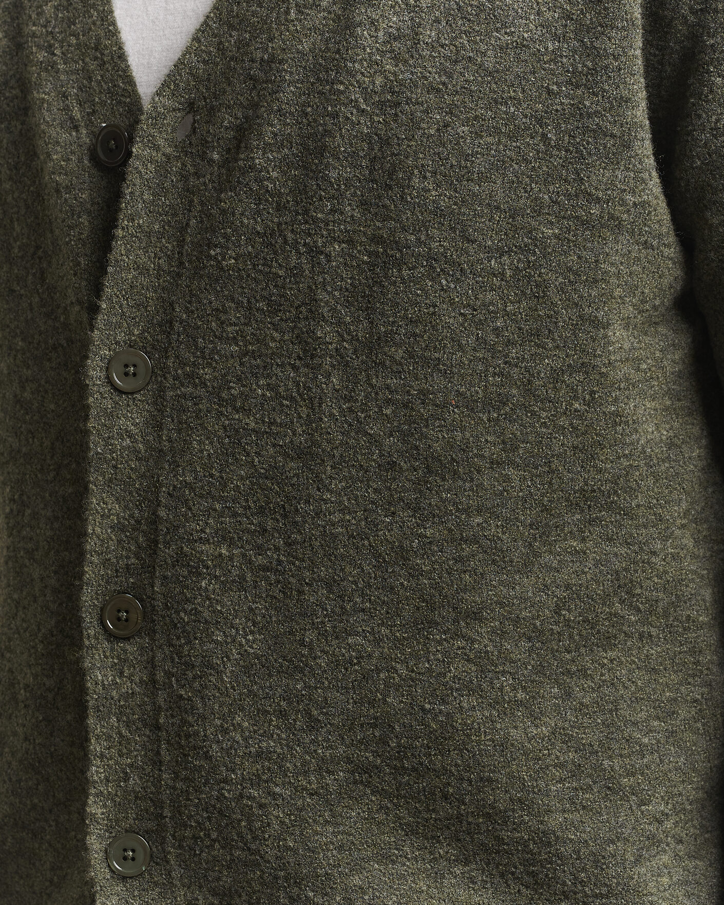 Mies | Puserot | NN07 | Gavin Brushed Wool Knitted Cardigan Dark Army