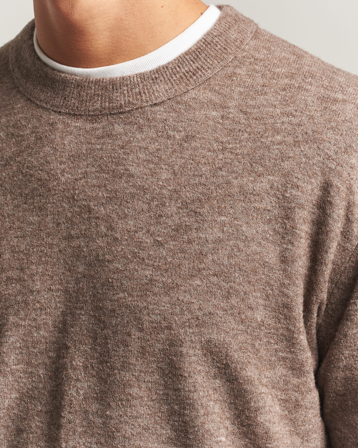 Mies | Puserot | NN07 | Gavin Brushed Wool Knitted Sweater Desert Clay