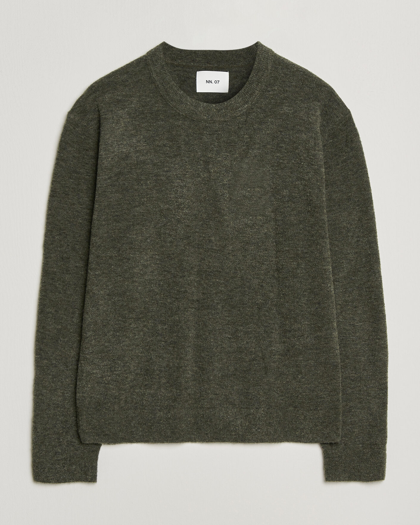 Mies | Puserot | NN07 | Gavin Brushed Wool Knitted Sweater Dark Army