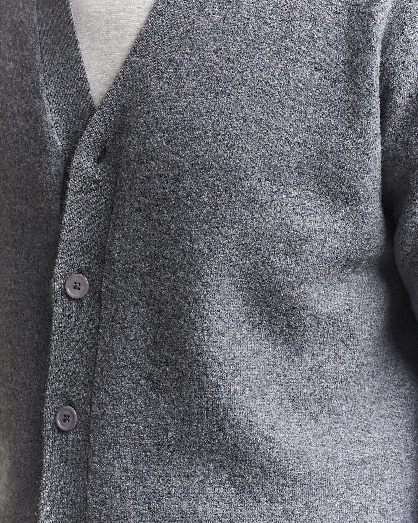 Mies | Puserot | NN07 | Jasper Wool Knitted Cardigan Grey Melange