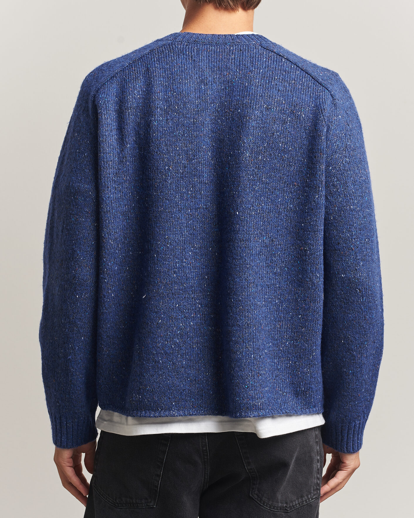 Mies | Puserot | NN07 | Jim Neps Wool Knitted Sweater Blue Ignition