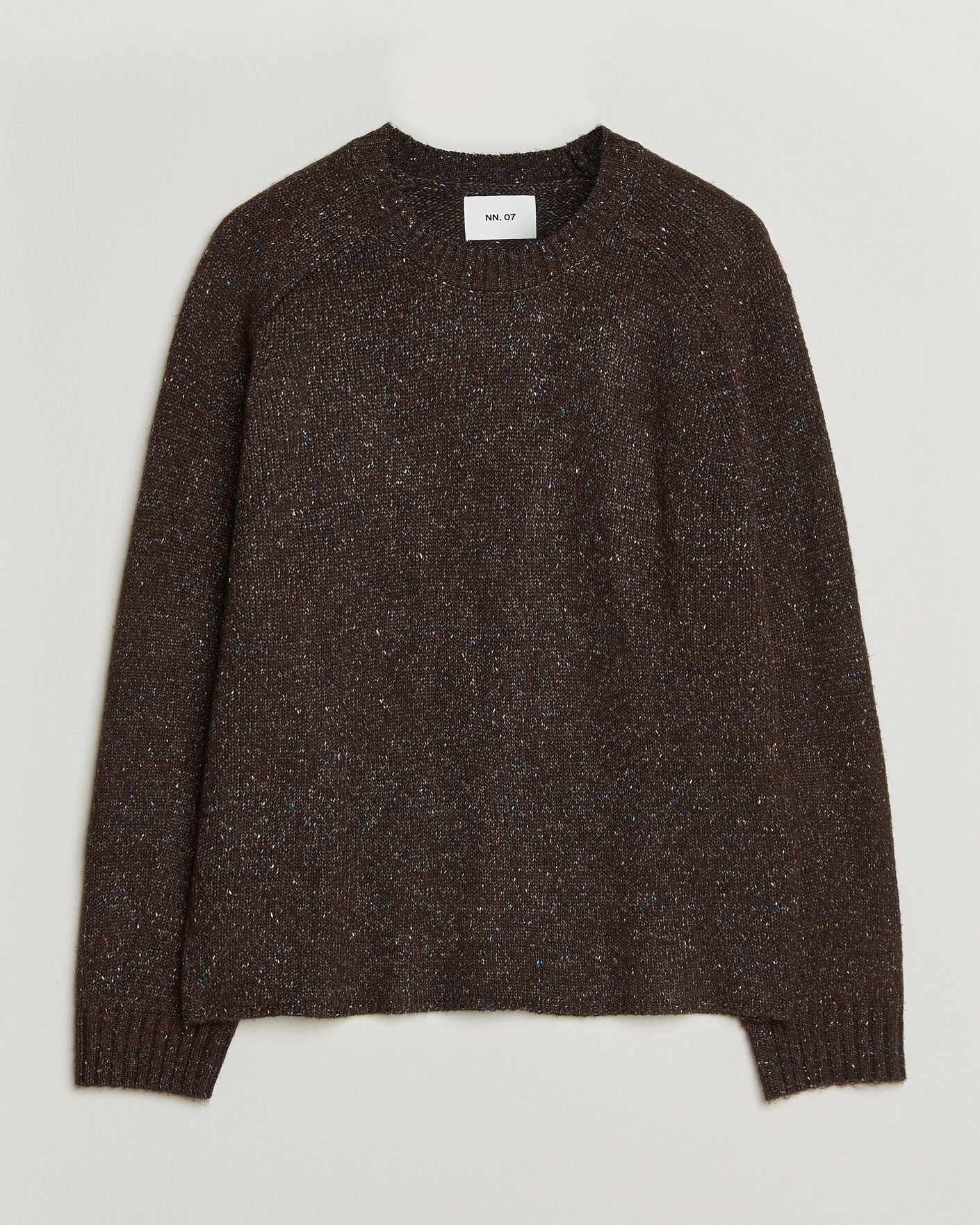 Mies | Puserot | NN07 | Jim Neps Wool Knitted Sweater Deep Truffle