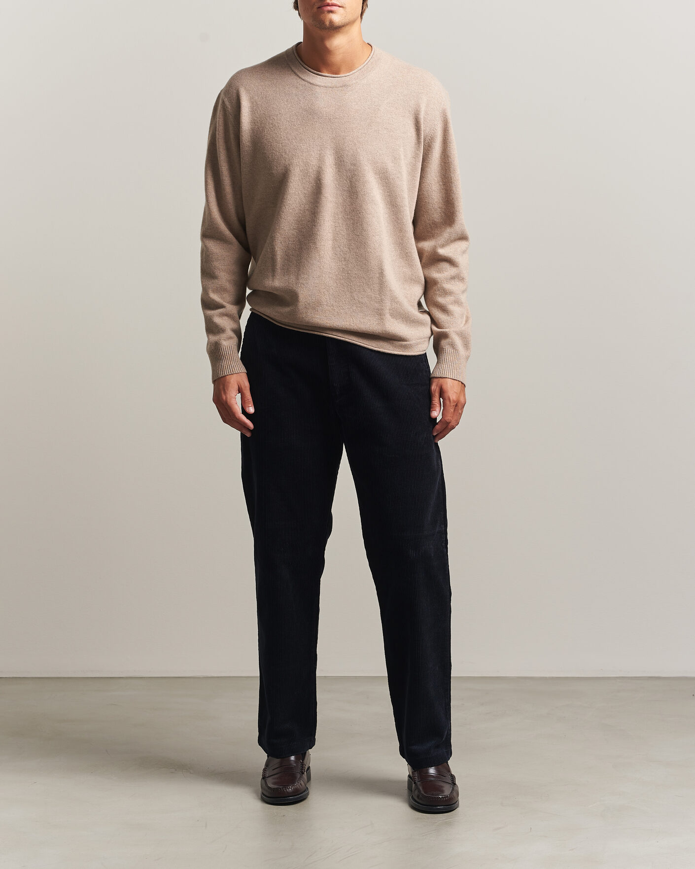 Mies | Puserot | NN07 | Sammy Wool Knitted Sweater Clay Melange