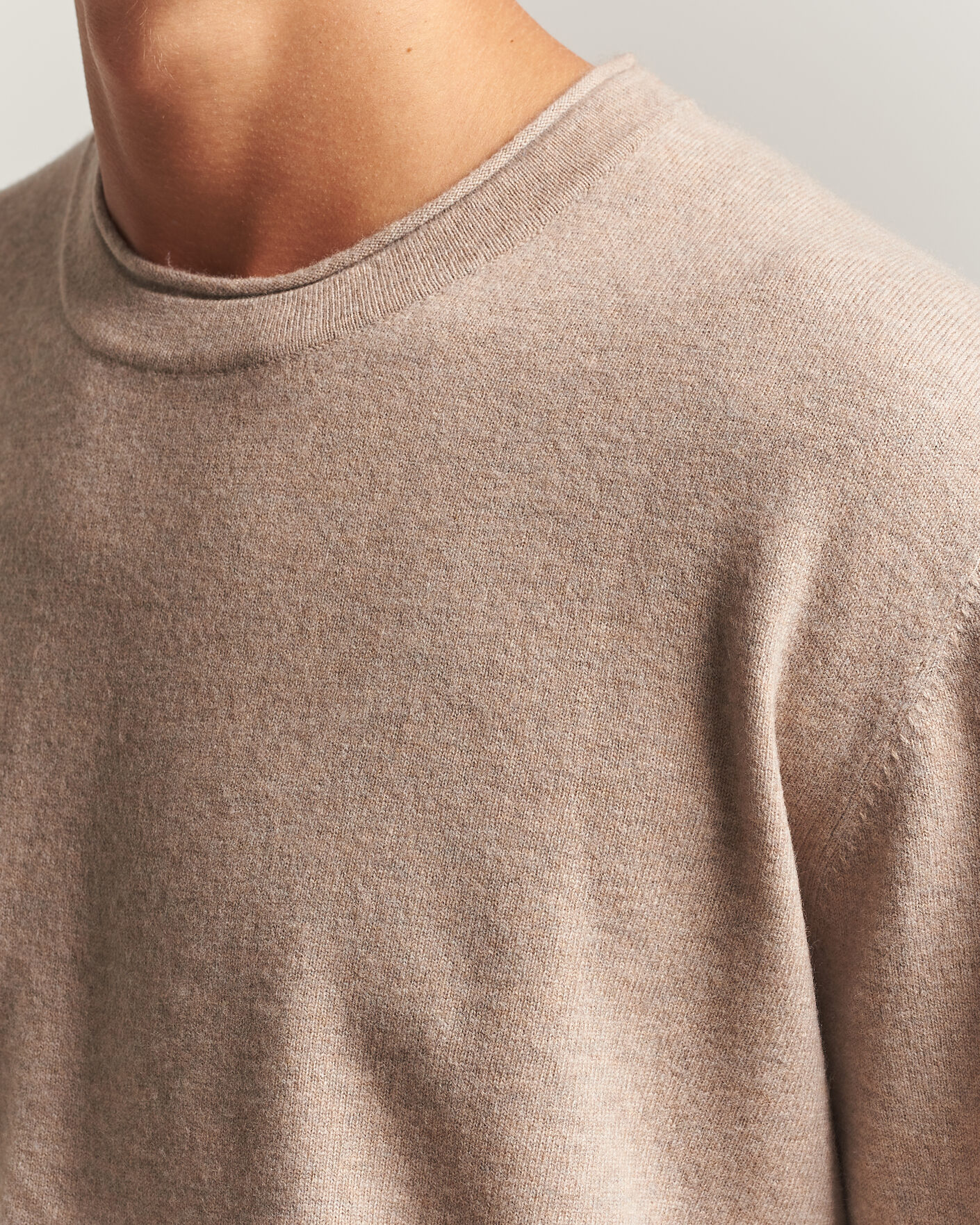 Mies | Puserot | NN07 | Sammy Wool Knitted Sweater Clay Melange